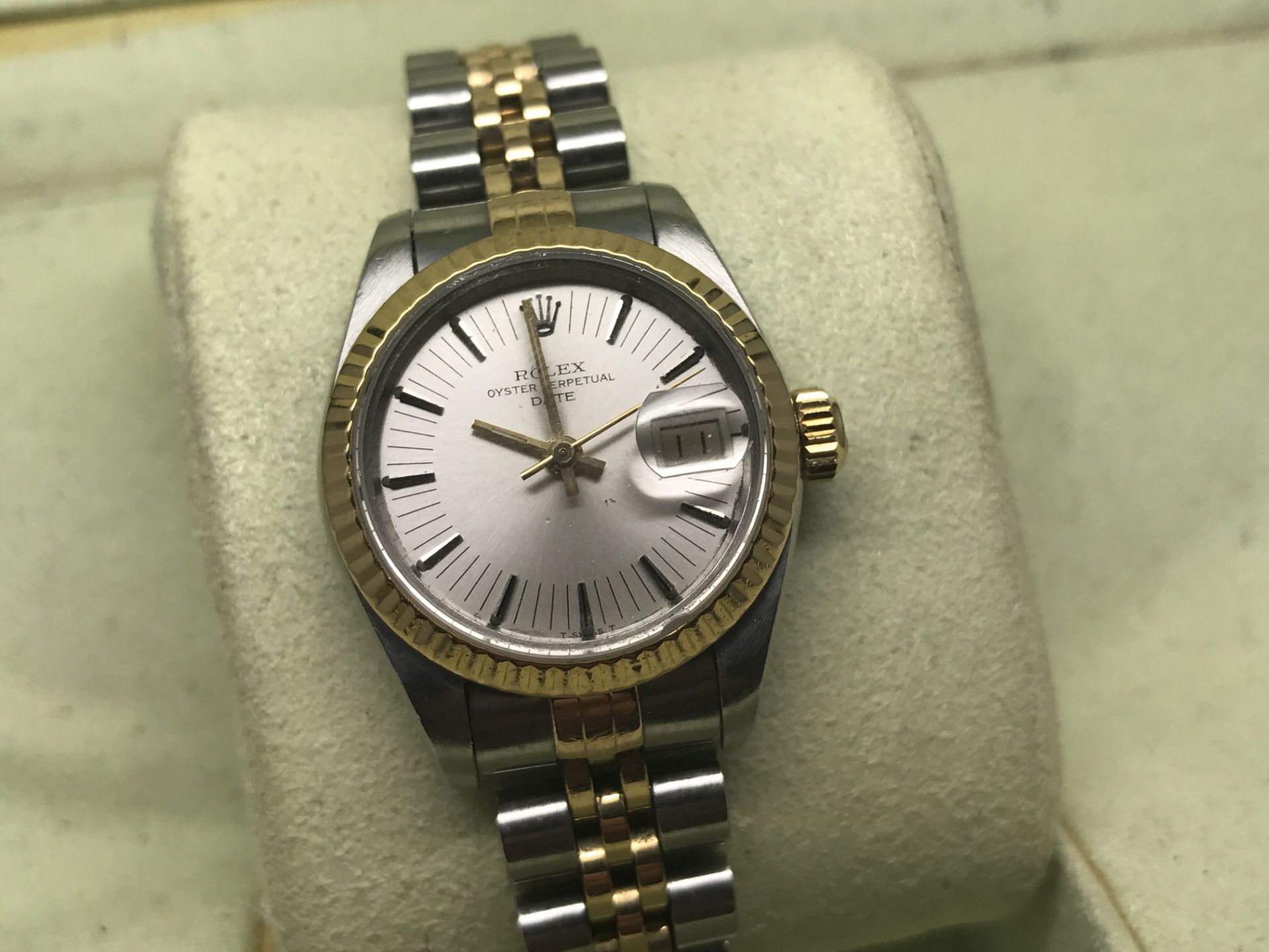 LADIES STEEL & GOLD ROLEX WATCH