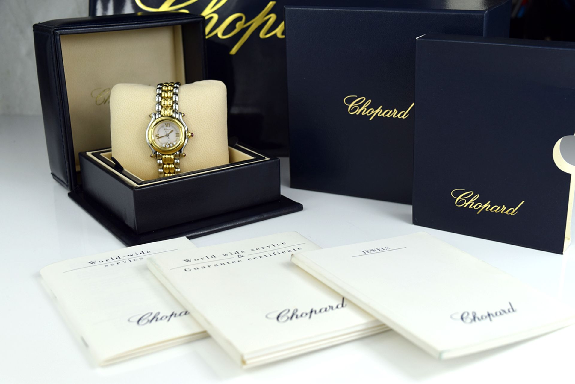 CHOPARD - HAPPY SPORT in 18K GOLD & STEEL with 'FLOATING' DIAMONDS! - Image 2 of 10