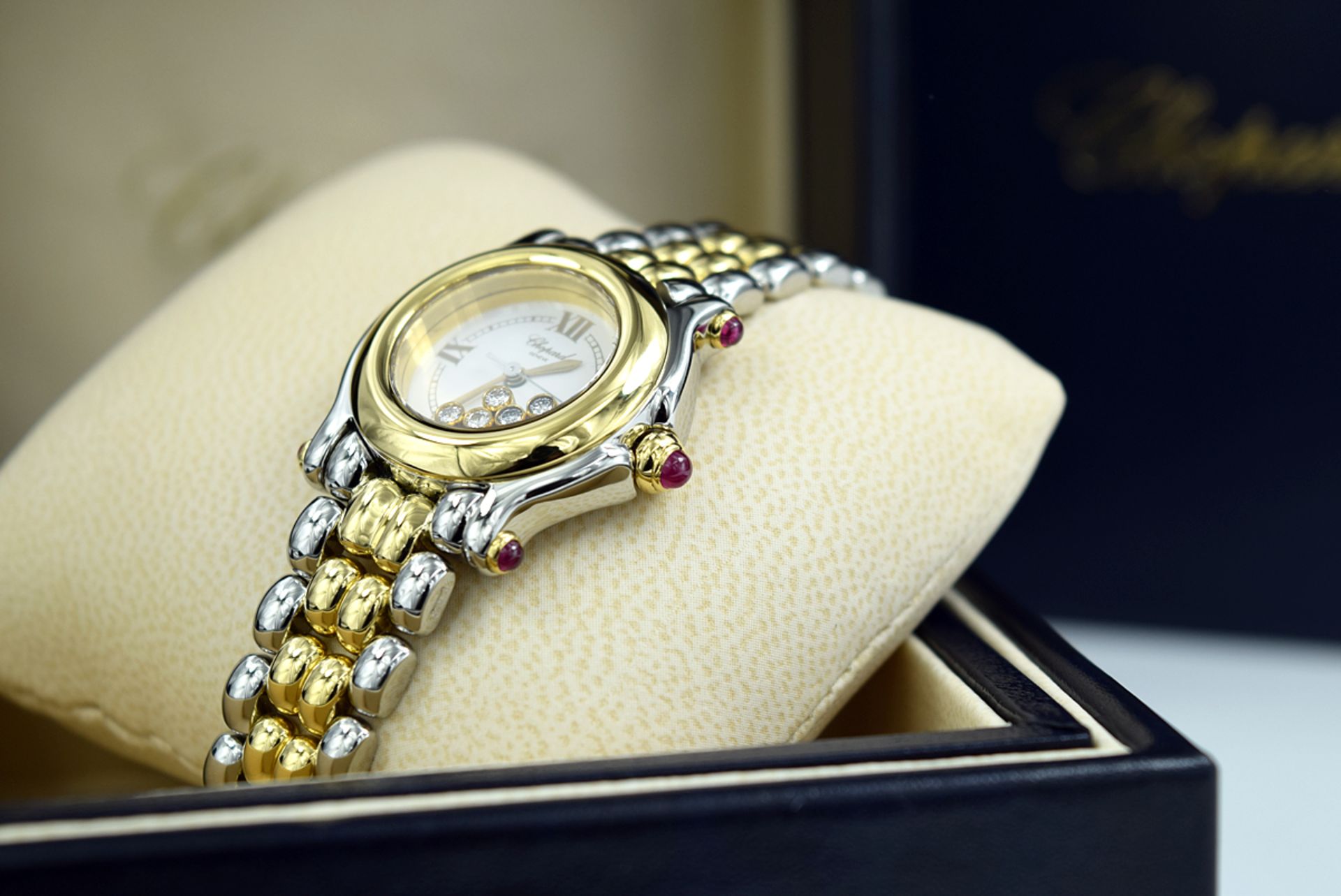 CHOPARD - HAPPY SPORT in 18K GOLD & STEEL with 'FLOATING' DIAMONDS! - Image 8 of 10