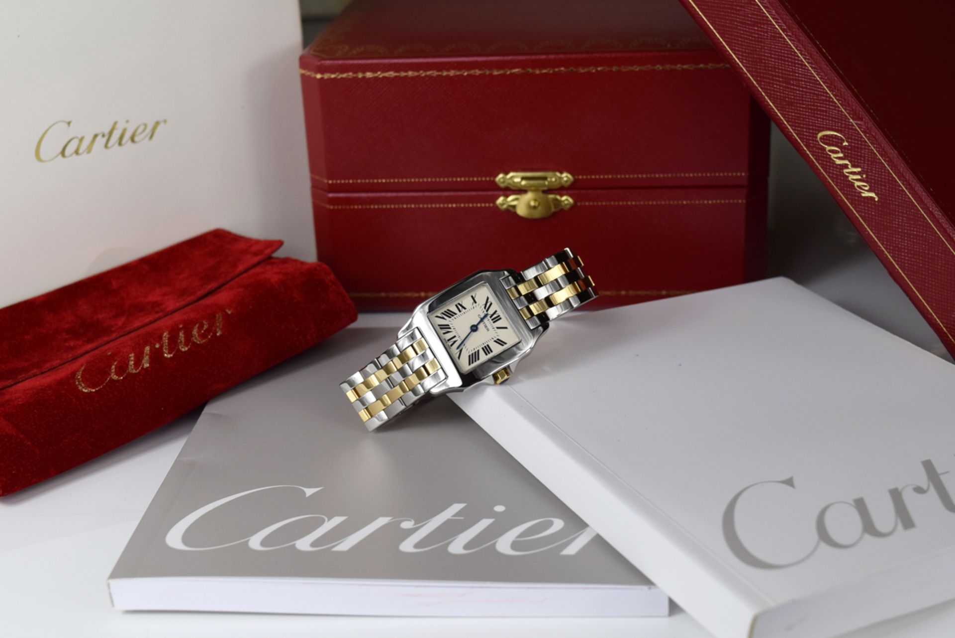 CARTIER - DEMOISELLE (SANTOS) 'W25067Z6' - 18K GOLD & STEEL! - Image 3 of 11