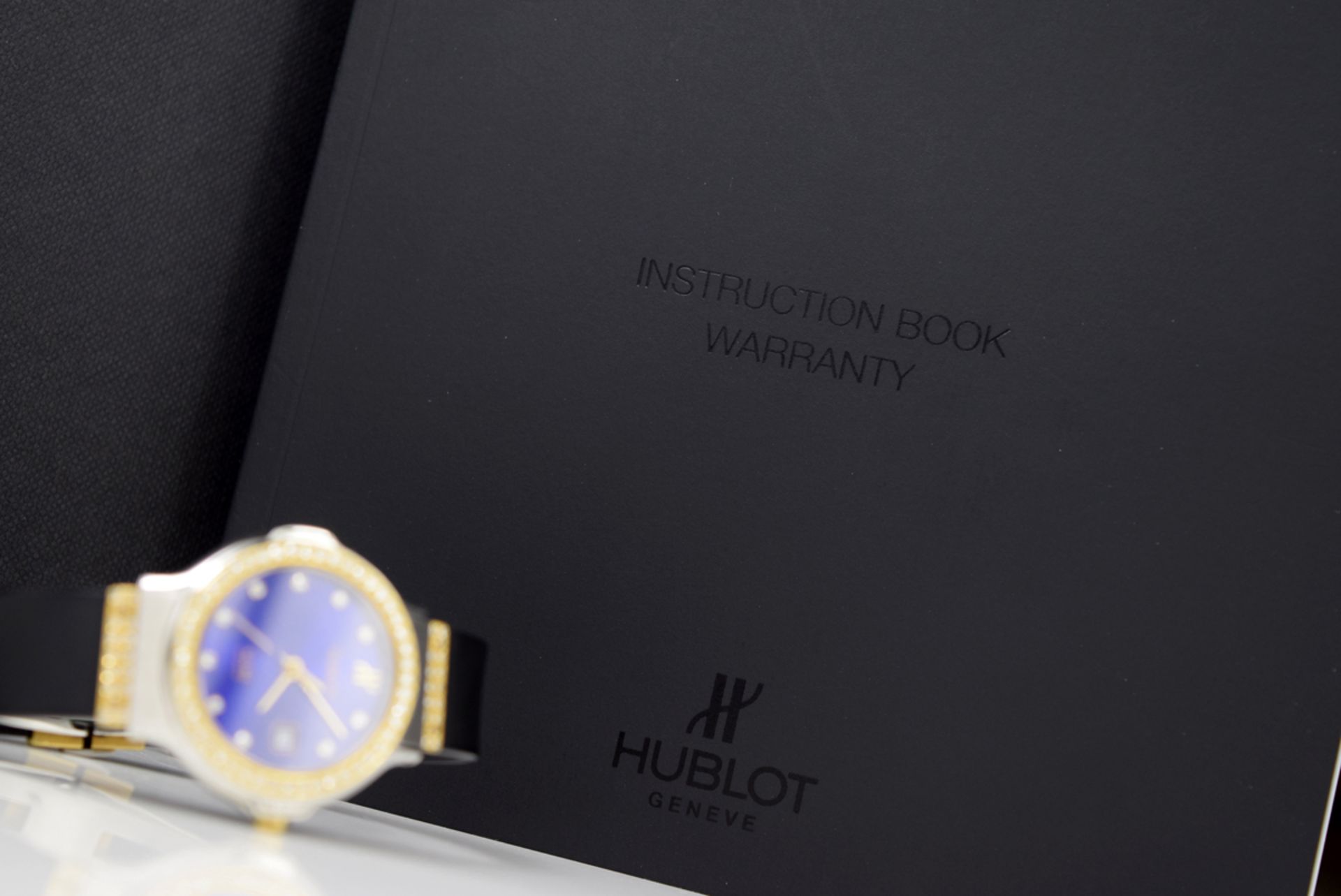 HUBLOT - 'Diamond' Lady Date - Steel and Gold! Gorgeous Blue Dial! - Image 3 of 8