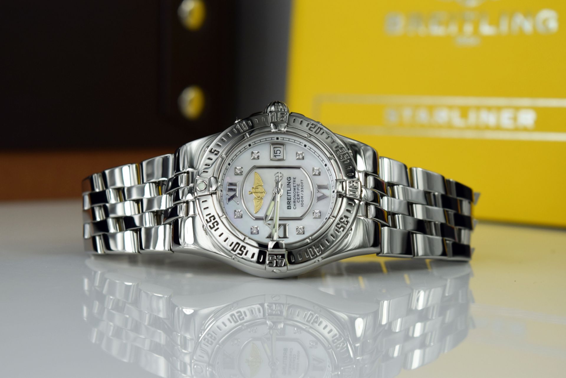 BREITLING - STARLINER 'A71340' - STEEL with DIAMOND DIAL! - Image 2 of 9