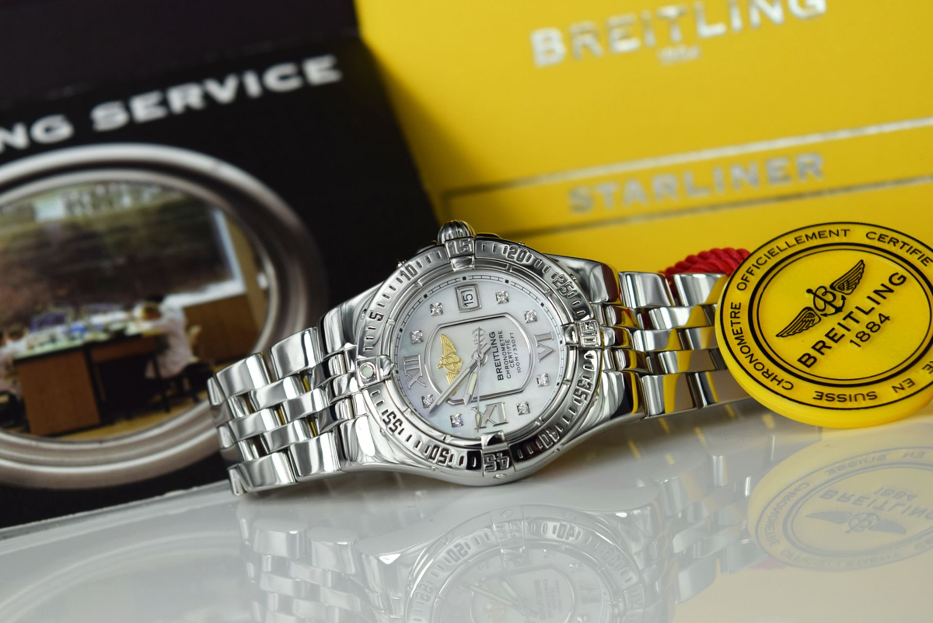 BREITLING - STARLINER 'A71340' - STEEL with DIAMOND DIAL! - Image 5 of 9