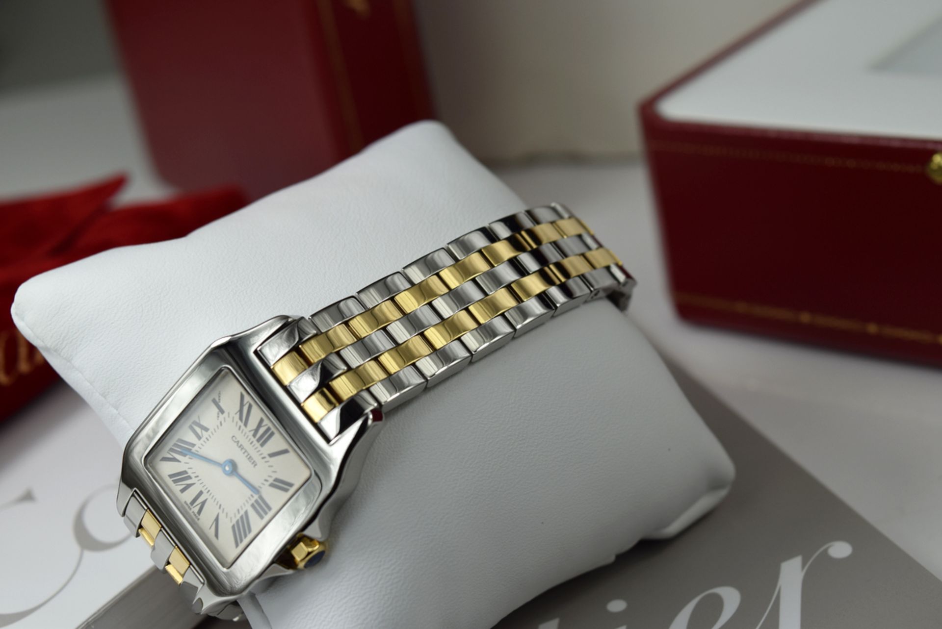 CARTIER - DEMOISELLE (SANTOS) 'W25067Z6' - 18K GOLD & STEEL! - Image 9 of 11