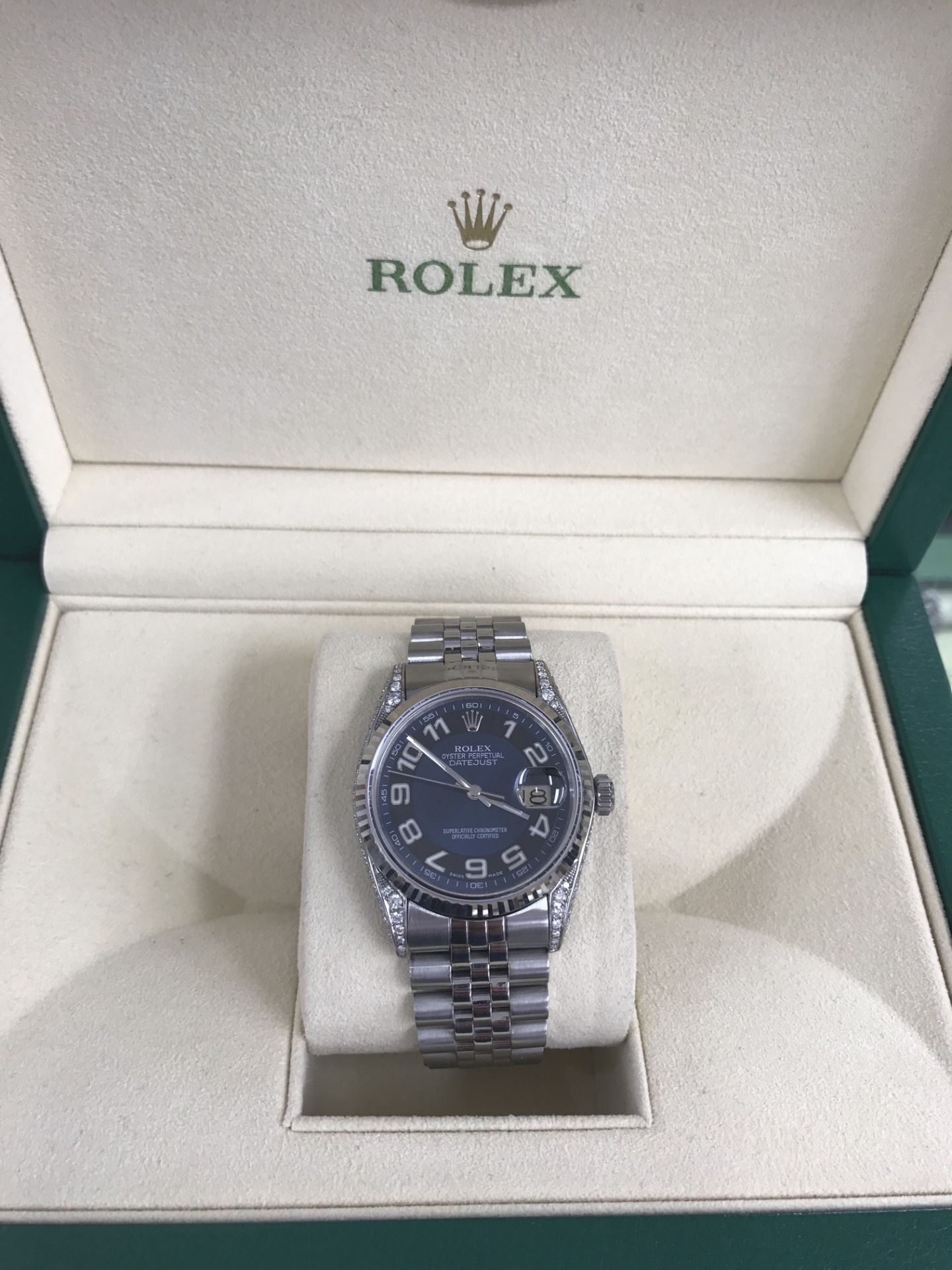 ROLEX DATEJUST SET WITH AFTERMARKET DIAMONDS 36mm - Image 2 of 17