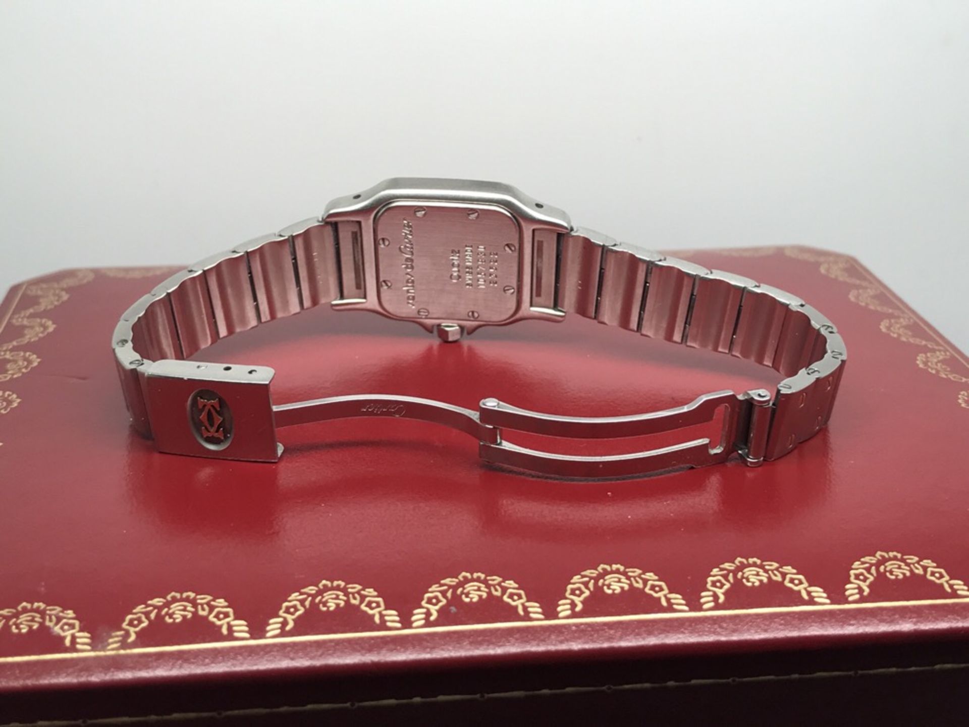 CARTIER GOLD & STAINLESS/STEEL DIAMOND SET WATCH WITH CARTIER BOX - Image 4 of 6