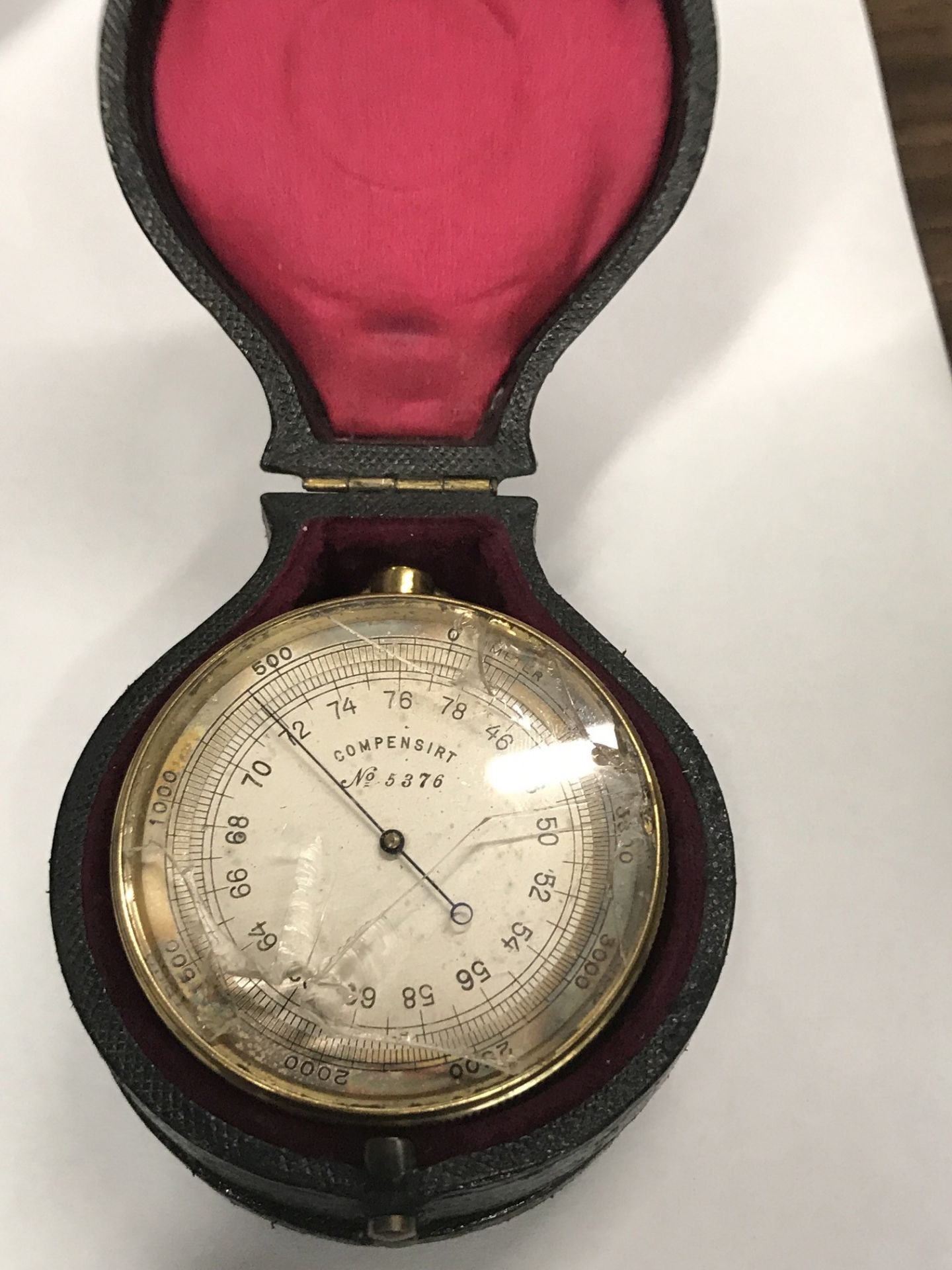 OLD COMPASS IN ORIGINAL DOUBLE OPENING CASE - Image 3 of 6