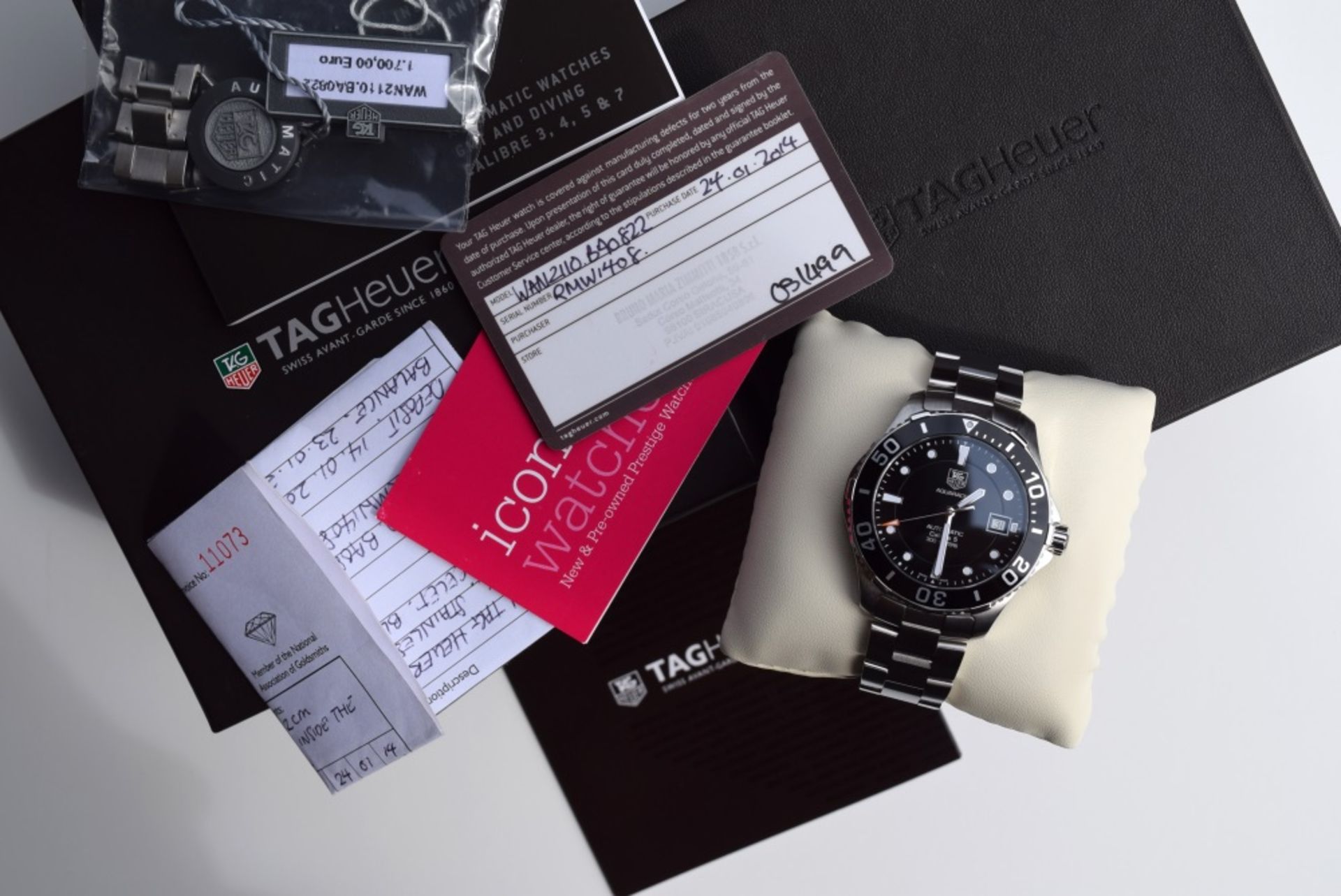 2014 TAG Heuer Black Aquaracer WAN2110 (Full set and hard to find model) - Image 2 of 5