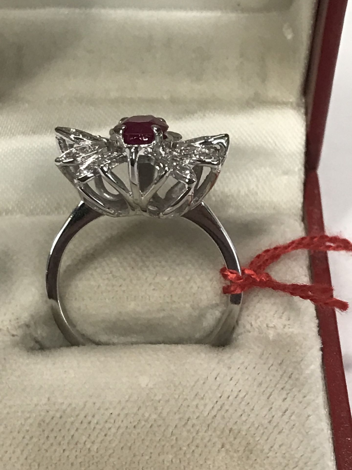 RUBY APPROX 1.50ct & DIAMOND APPROX 1.30ct RING MARKED 750 - Image 2 of 2