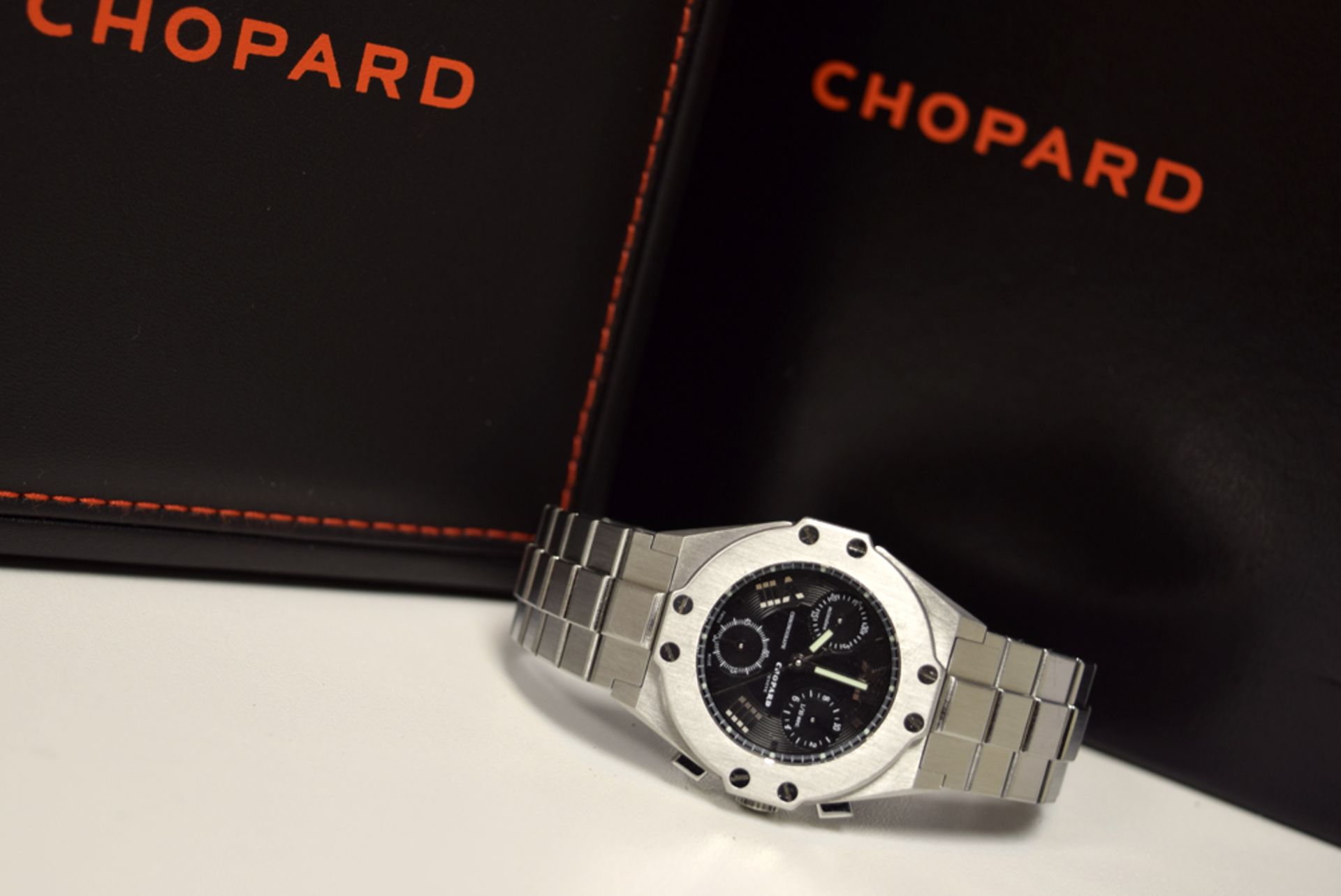 CHOPARD ST. MORITZ CHORNOGRAPH - STEEL w/ BLACK DIAL - Image 5 of 6