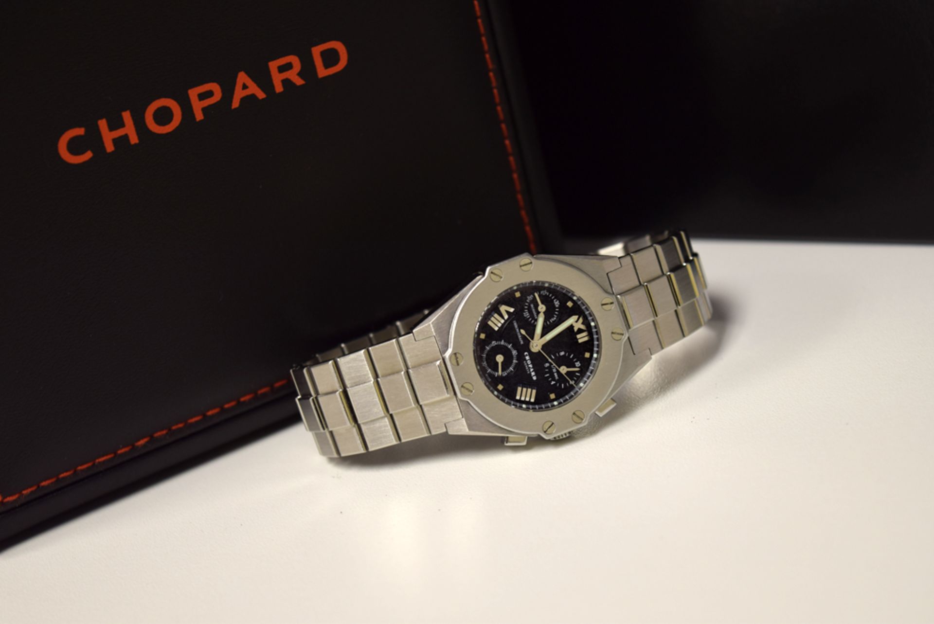 CHOPARD ST. MORITZ CHORNOGRAPH - STEEL w/ BLACK DIAL - Image 3 of 6