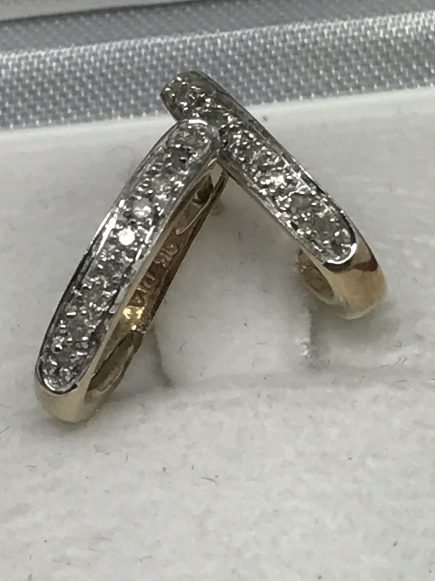 9ct GOLD DIAMOND EARRINGS