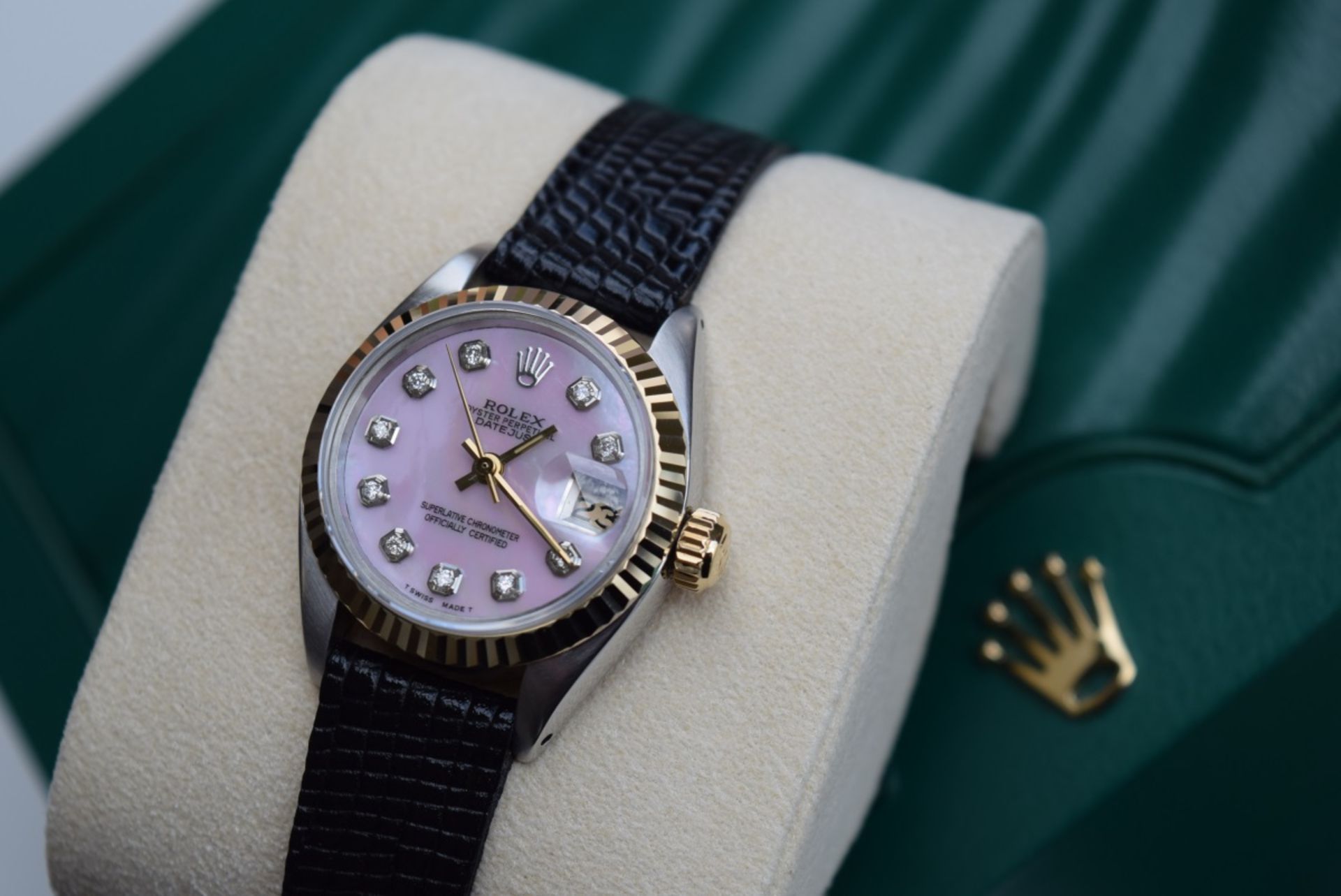 *Gorgeous* Rolex Pink Diamond 'Lady' DateJust 26 - 18K/ Steel - Image 6 of 7