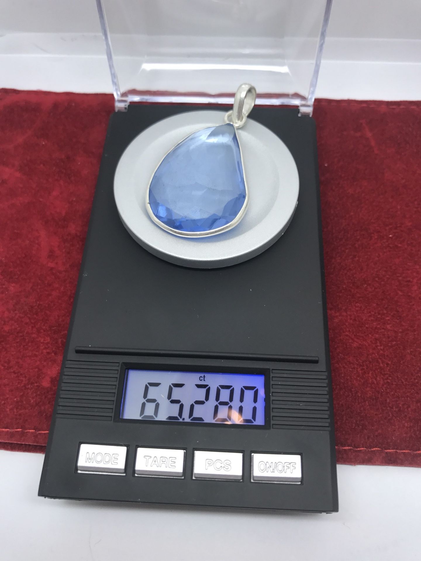 APPROX 60.00ct LONDON BLUE TOPAZ SET IN PENDANT - Image 2 of 2