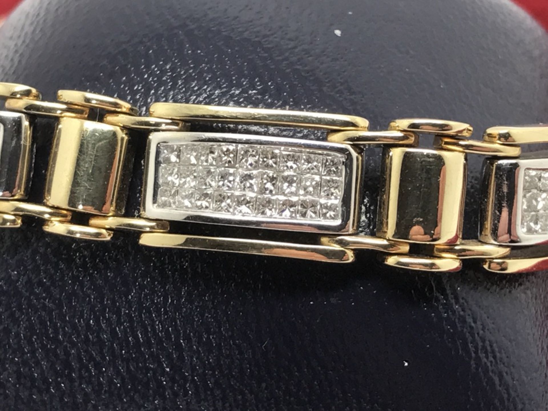 4.50ct DIAMOND SET BRACELET SET IN 14k YELLOW GOLD - Image 3 of 3