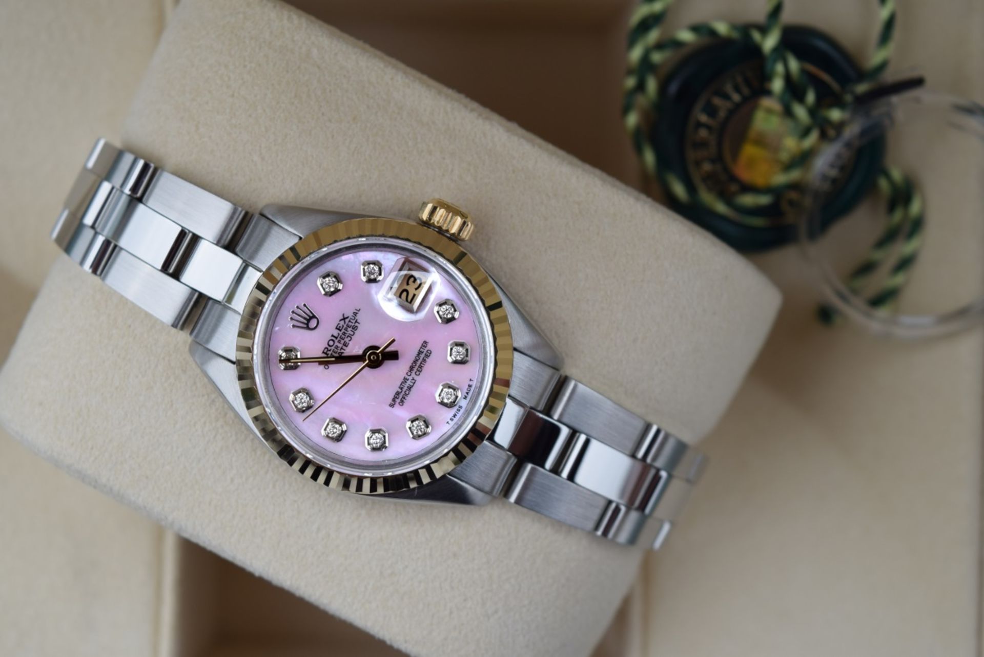 *Gorgeous* Rolex Pink Diamond 'Lady' DateJust 26 - Image 2 of 9
