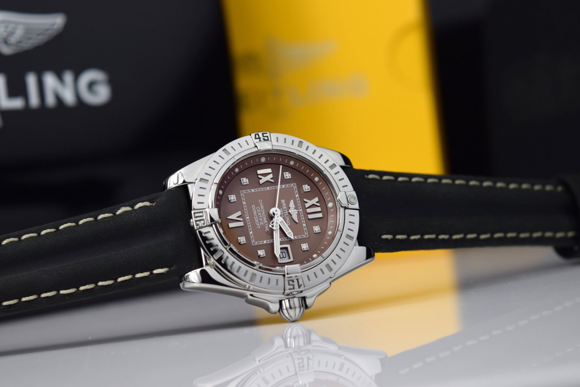 BREITLING GALACTIC 32 / LADY COCKPIT with DIAMOND DIAL - Image 3 of 12