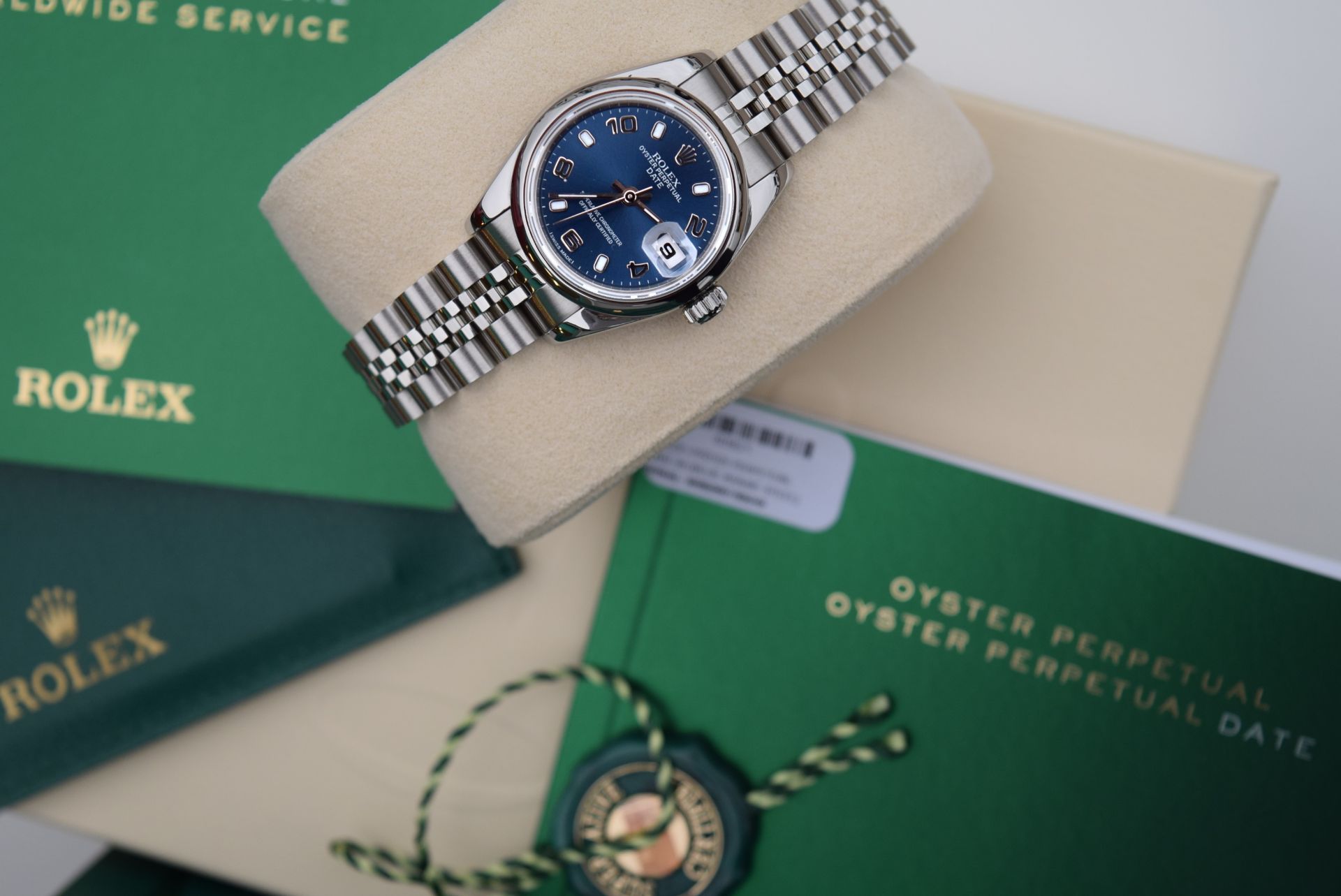 ♥ Rolex ♥ Lady Date 26 - Blue Arabic Oyster Perpetual - Image 7 of 7