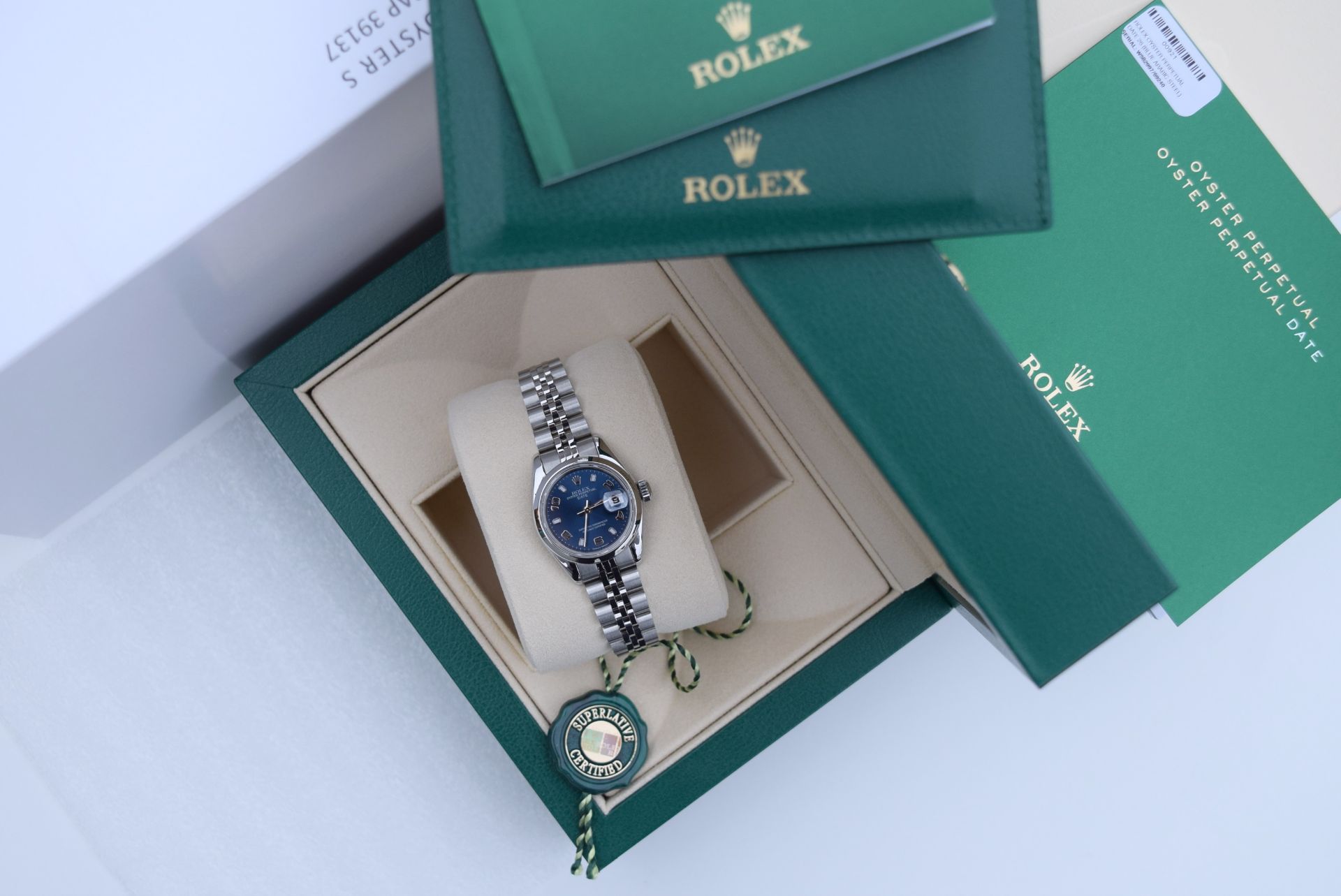 ♥ Rolex ♥ Lady Date 26 - Blue Arabic Oyster Perpetual - Image 3 of 7