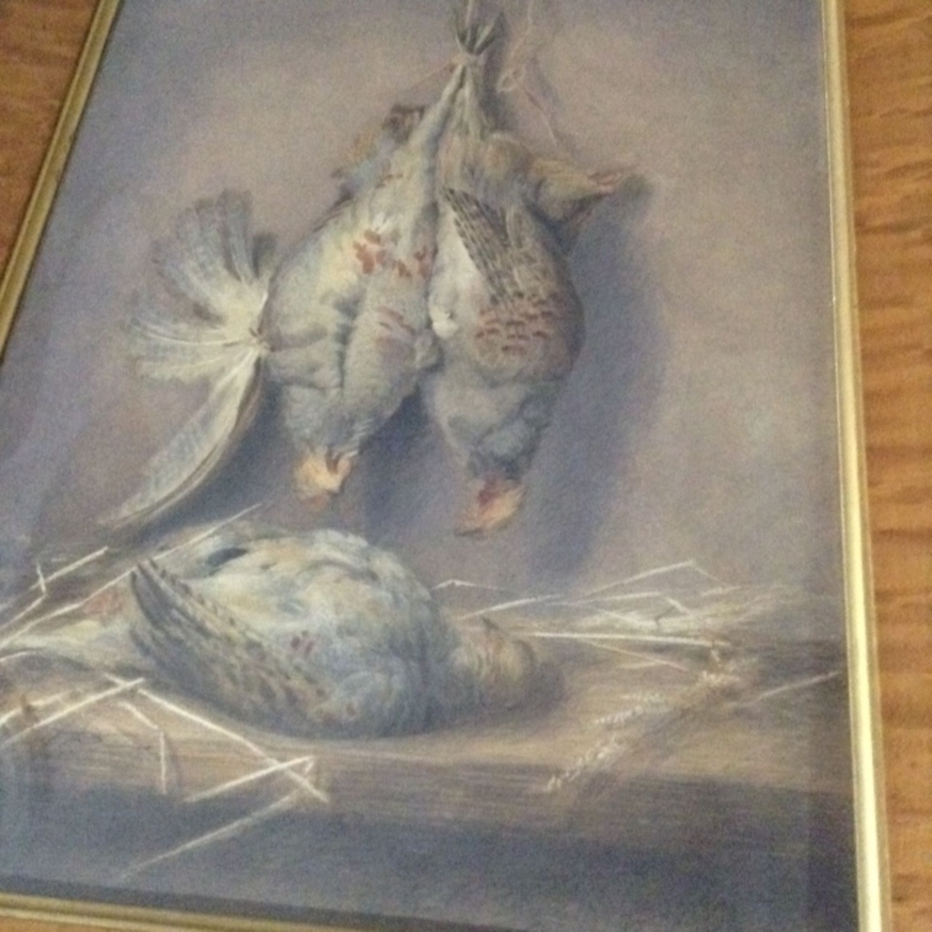 19th century watercolour dead game birds - Image 2 of 2