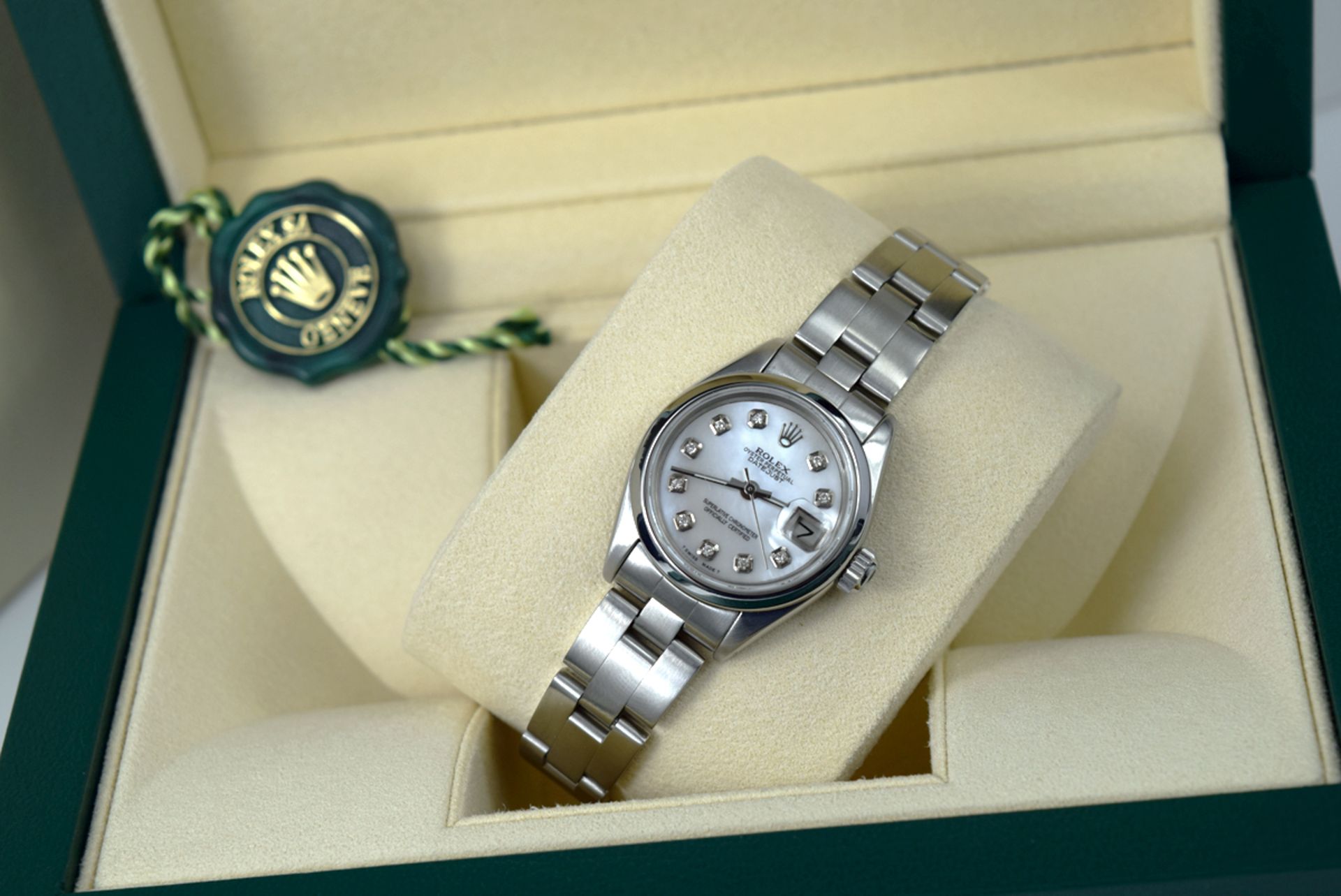 ROLEX LADY DATEJUST 26mm - STEEL & WHITE MOP DIAMOND DIAL - Image 10 of 10