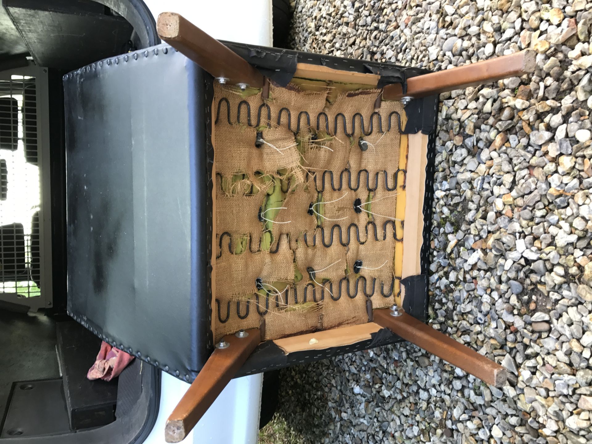 7x Rare Black Danish Slipper Chairs - Image 6 of 8