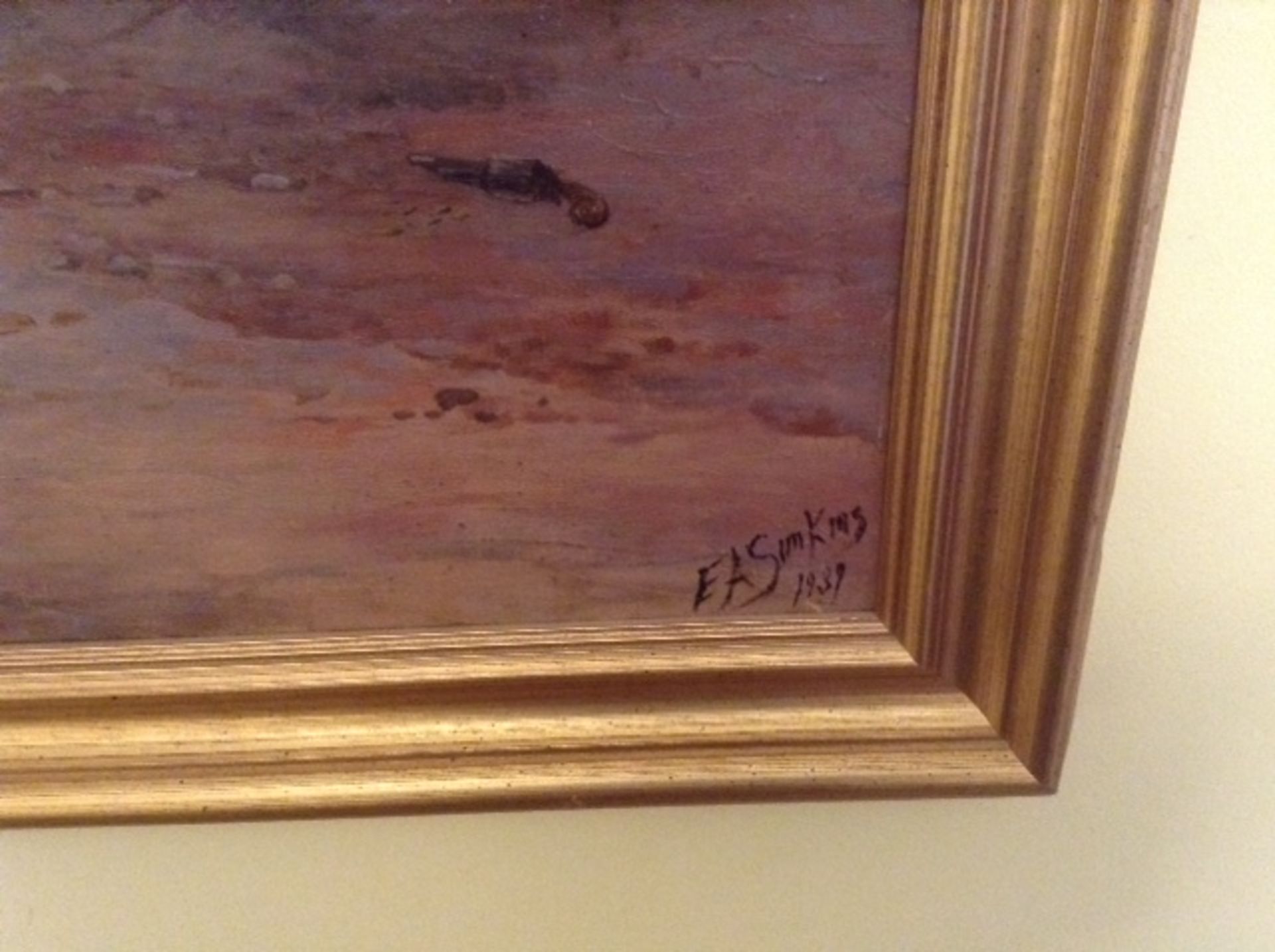 E a simkins oil on canvas signed and dated 1939 - Image 3 of 8