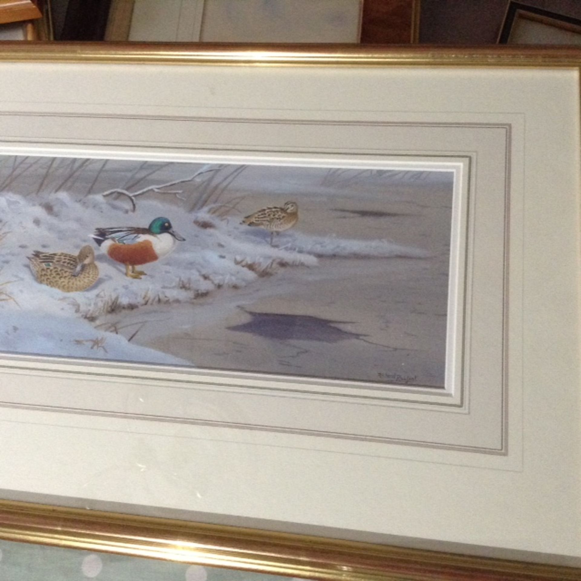 RICHARD ROBJENT (BORN 1937, BRITISH) "SHOVELERS" PAIR OF WATERCOLOURS, BOTH SIGNED - Image 3 of 7