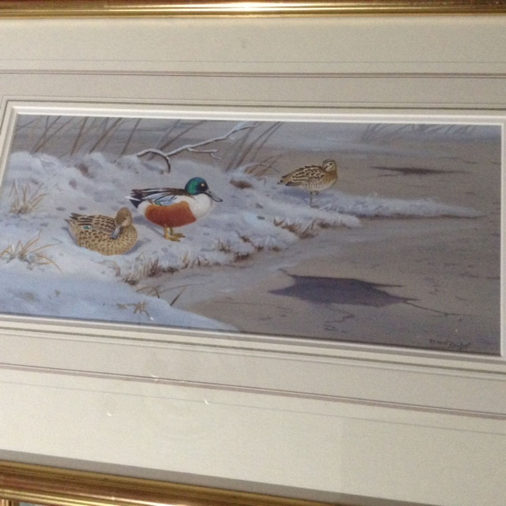 RICHARD ROBJENT (BORN 1937, BRITISH) "SHOVELERS" PAIR OF WATERCOLOURS, BOTH SIGNED - Image 5 of 7