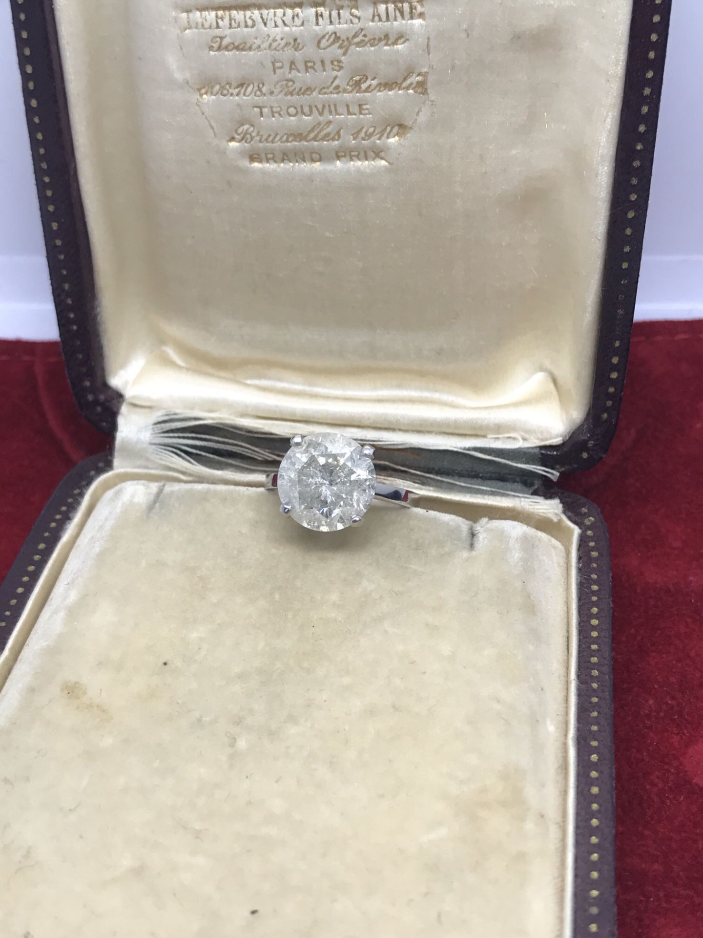 6.12ct DIAMOND SOLITAIRE SET IN 14k WHITE GOLD - Image 2 of 2