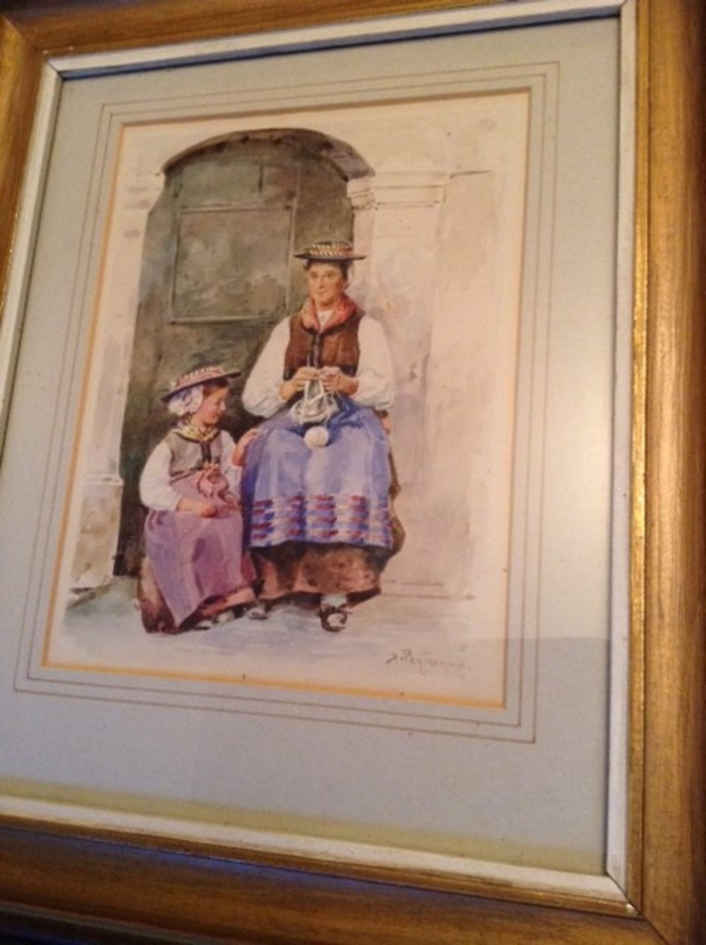 ALEXANDRIN PEGTNEQUIN, SIGNED LOWER RIGHT, WATERCOLOUR - Image 2 of 3