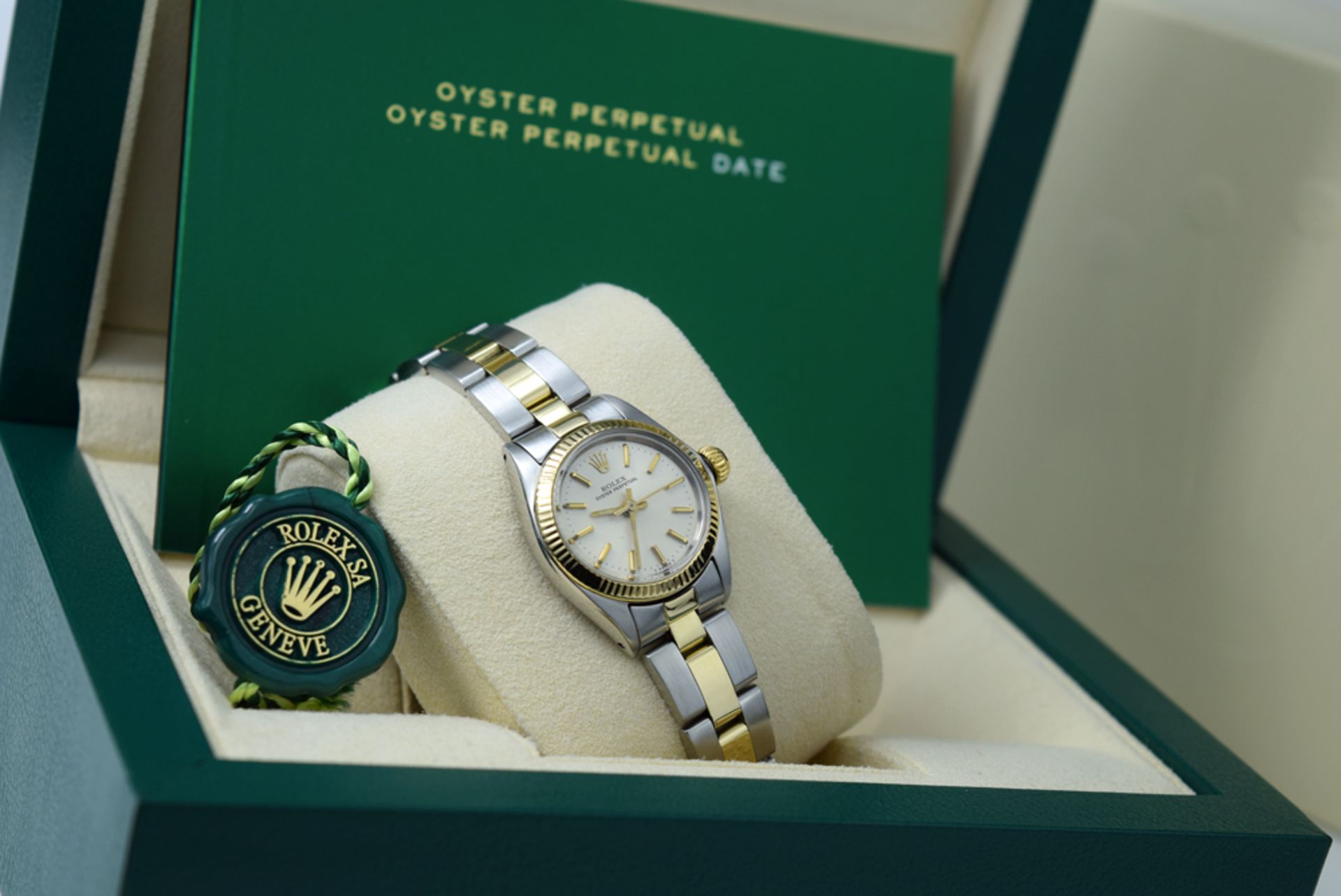 ROLEX - LADIES GOLD & STEEL OYSTER PERPETUAL