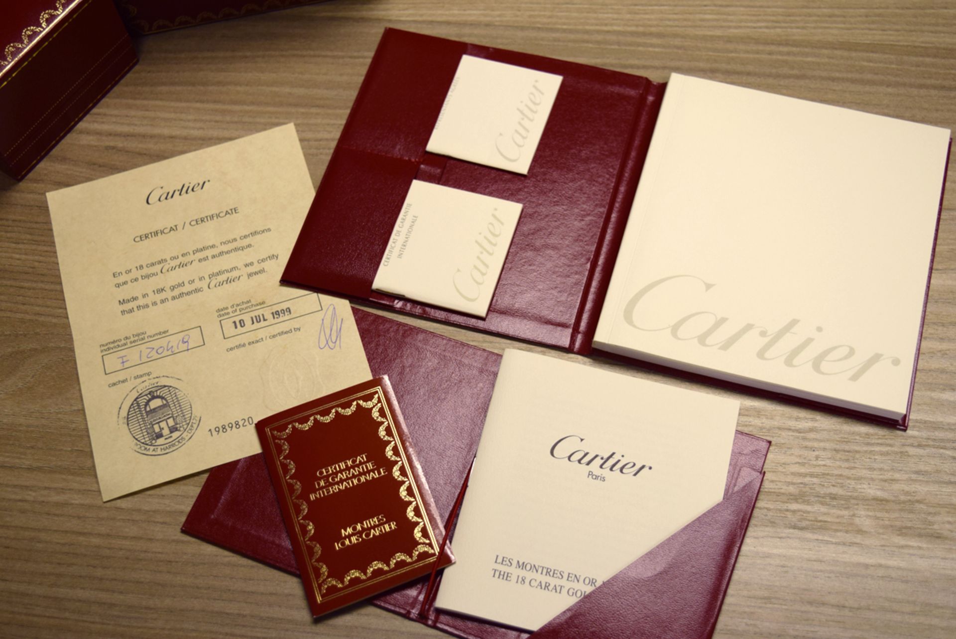 ROLEX PARTS and CARTIER BOX's & DOCUMENTS - Image 3 of 5