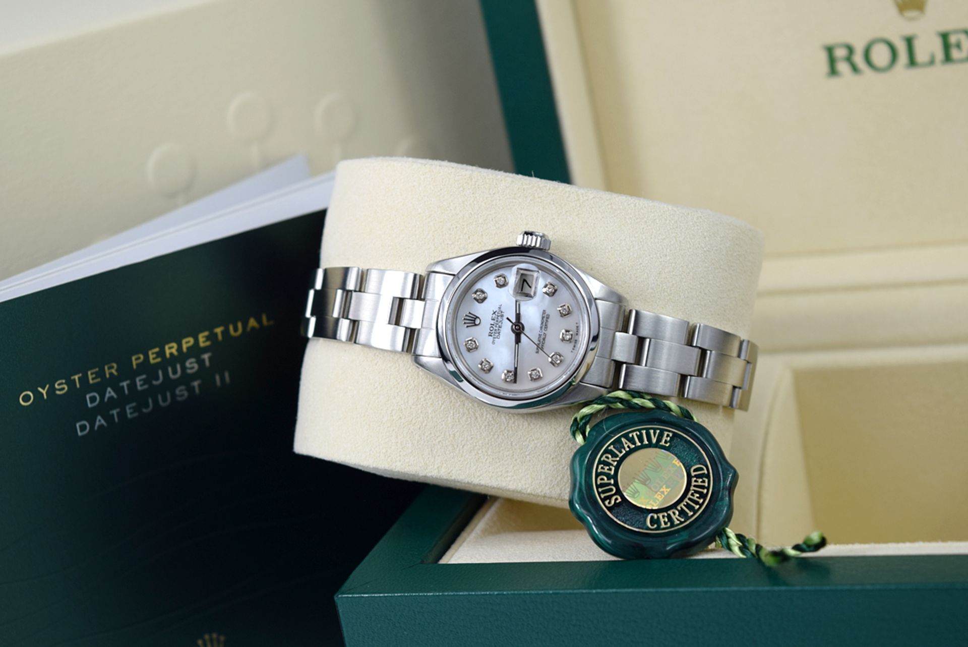 ROLEX LADY DATEJUST 26mm - STEEL & WHITE MOP DIAMOND DIAL