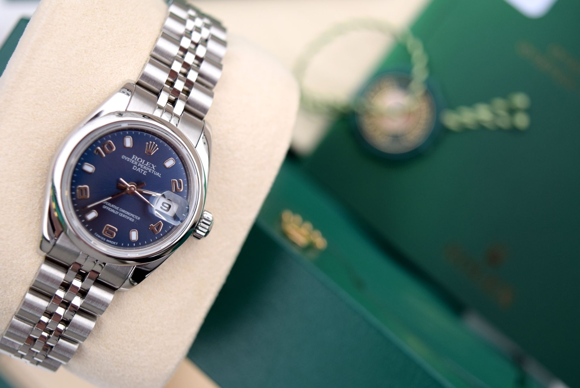 ♥ Rolex ♥ Lady Date 26 - Blue Arabic Oyster Perpetual - Image 2 of 7