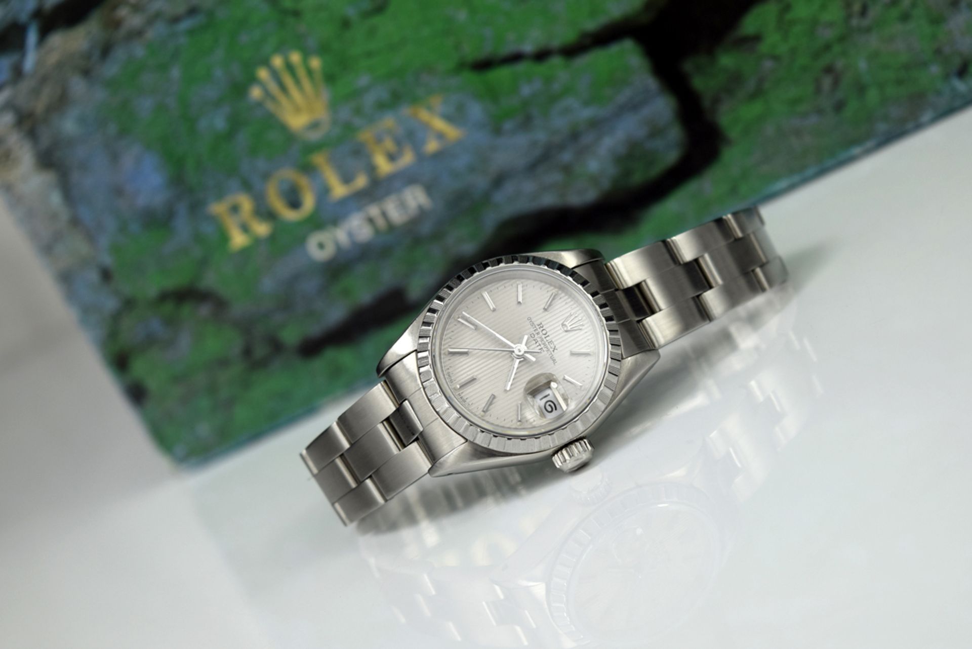 ROLEX LADIES DATE - STEEL with TAPESTRY DIAL - Image 5 of 5