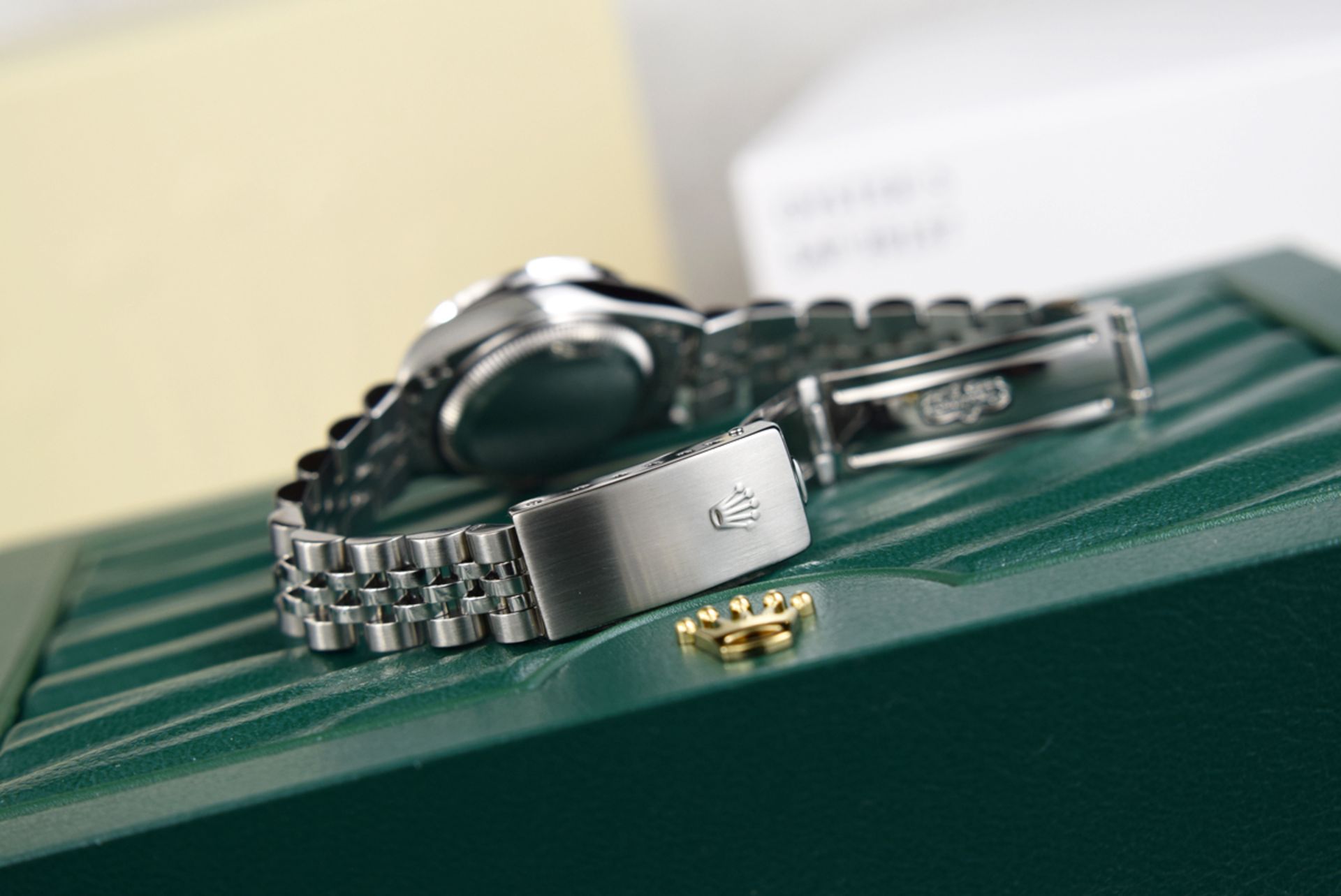 Rolex Steel & 18k White Gold *Diamond Encrusted* Lady DateJust with Silver Grey Diamond Dial - Bild 9 aus 12