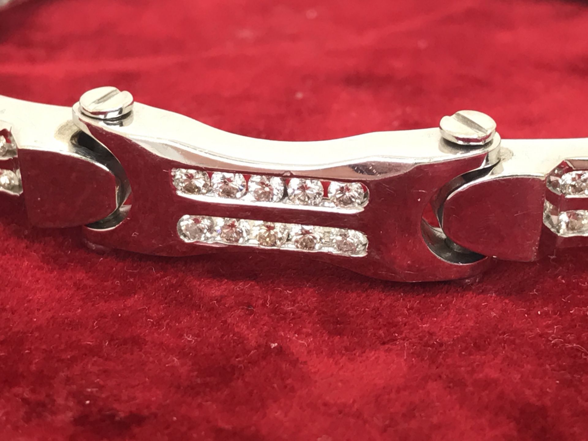 14k WHITE GOLD 3.00ct DIAMOND BRACELET - Bild 2 aus 4