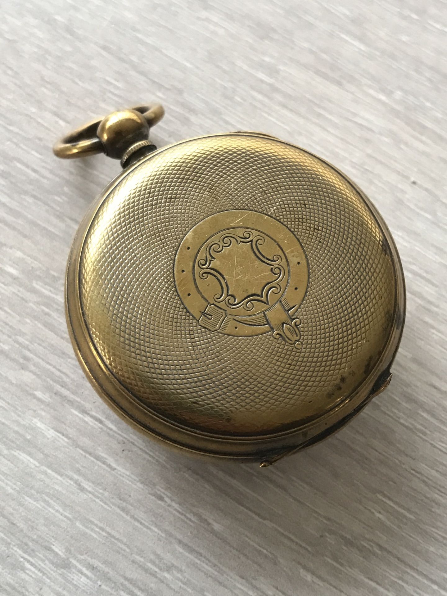 YELLOW METAL POCKET WATCH - Bild 3 aus 3