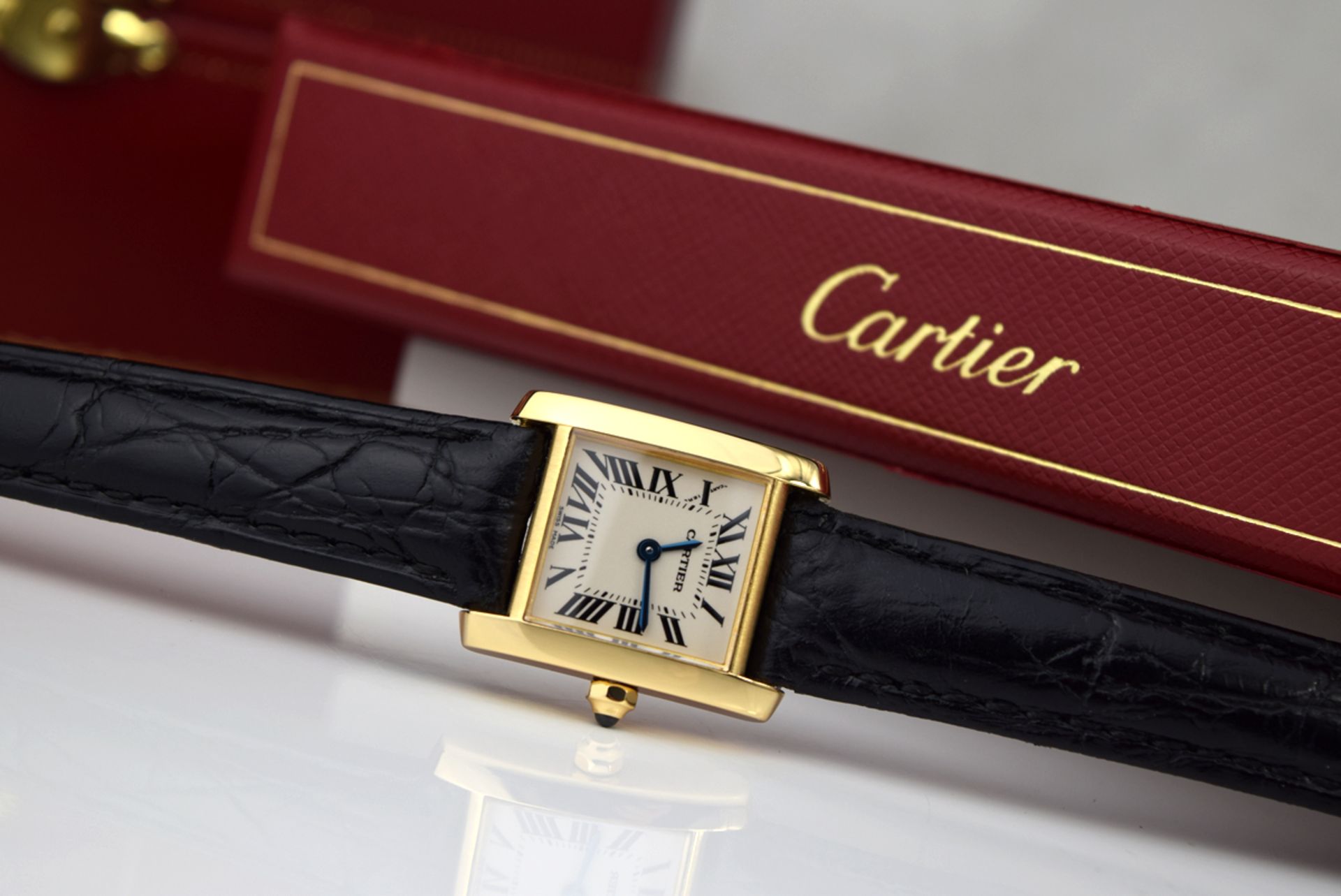 CARTIER TANK '2385' - 18K GOLD WITH BOX & DOCS. - Image 12 of 12
