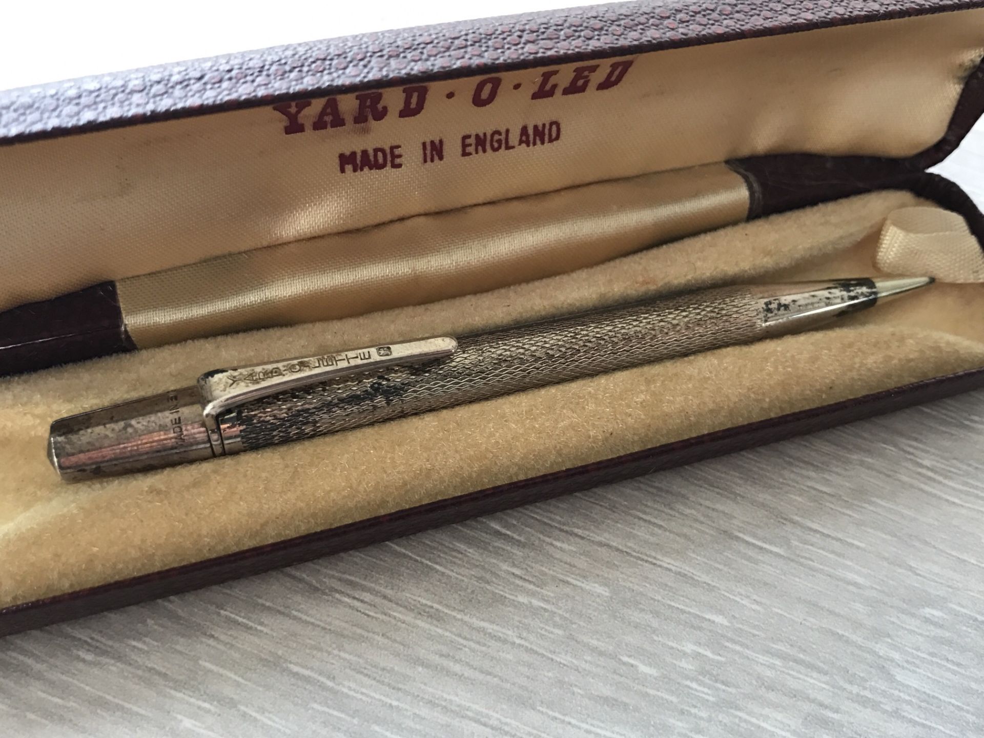 SILVER PENCIL IN CASE HALLMARKED