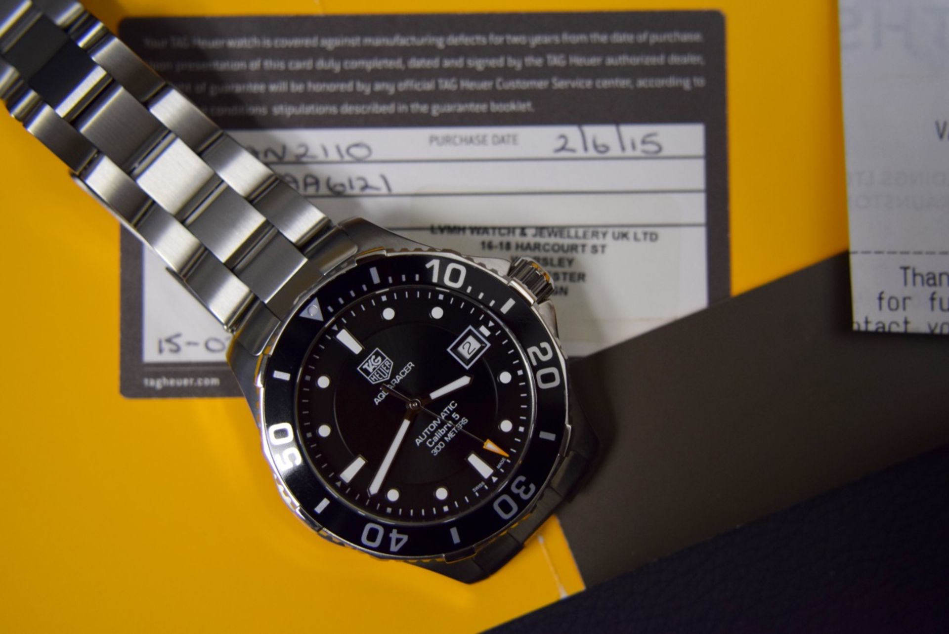 2015 TAG Heuer Black Aquaracer WAN2110 (Full set and hard to find model) - Image 5 of 5