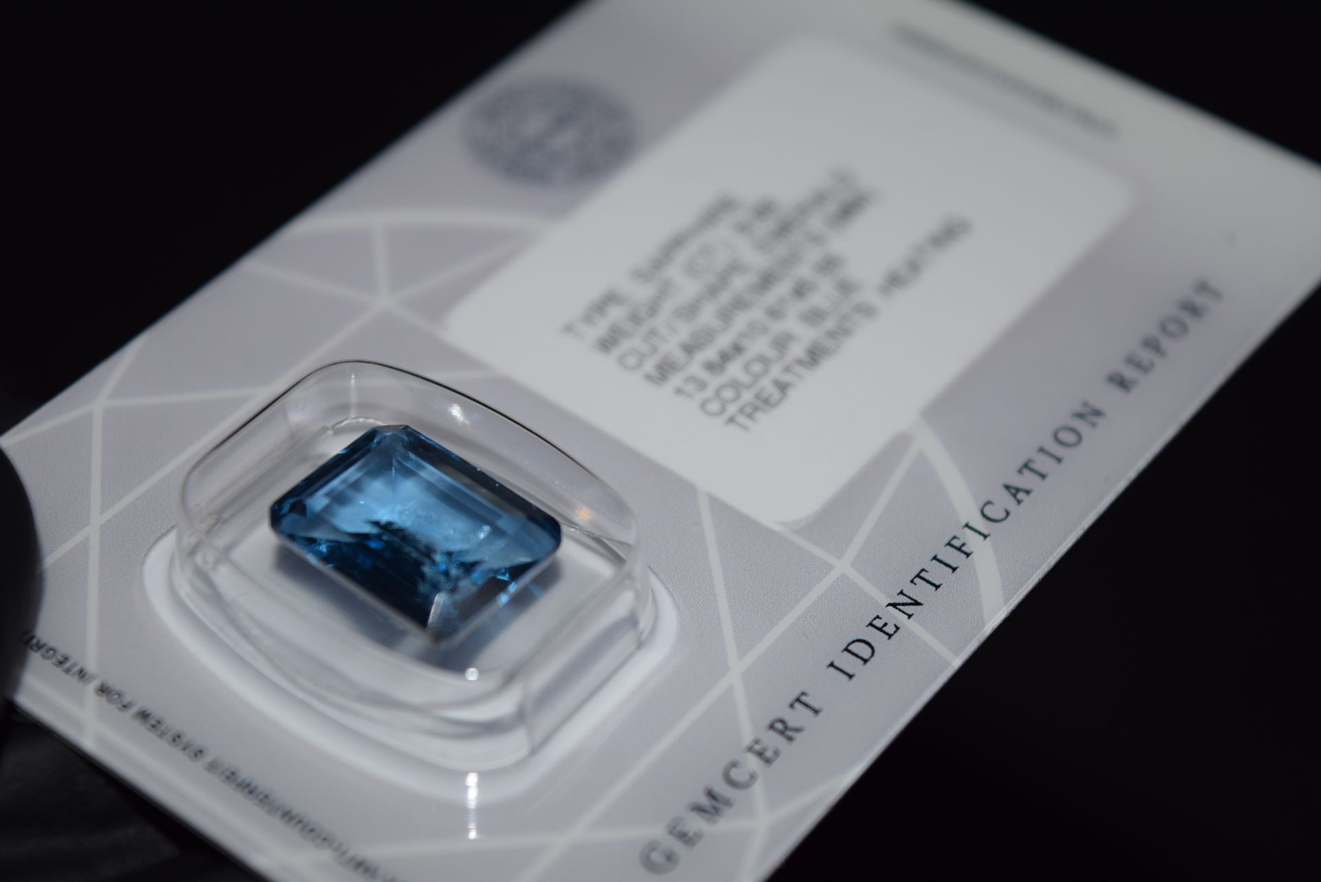 9.65CT BLUE SAPPHIRE - GCIR SEALED