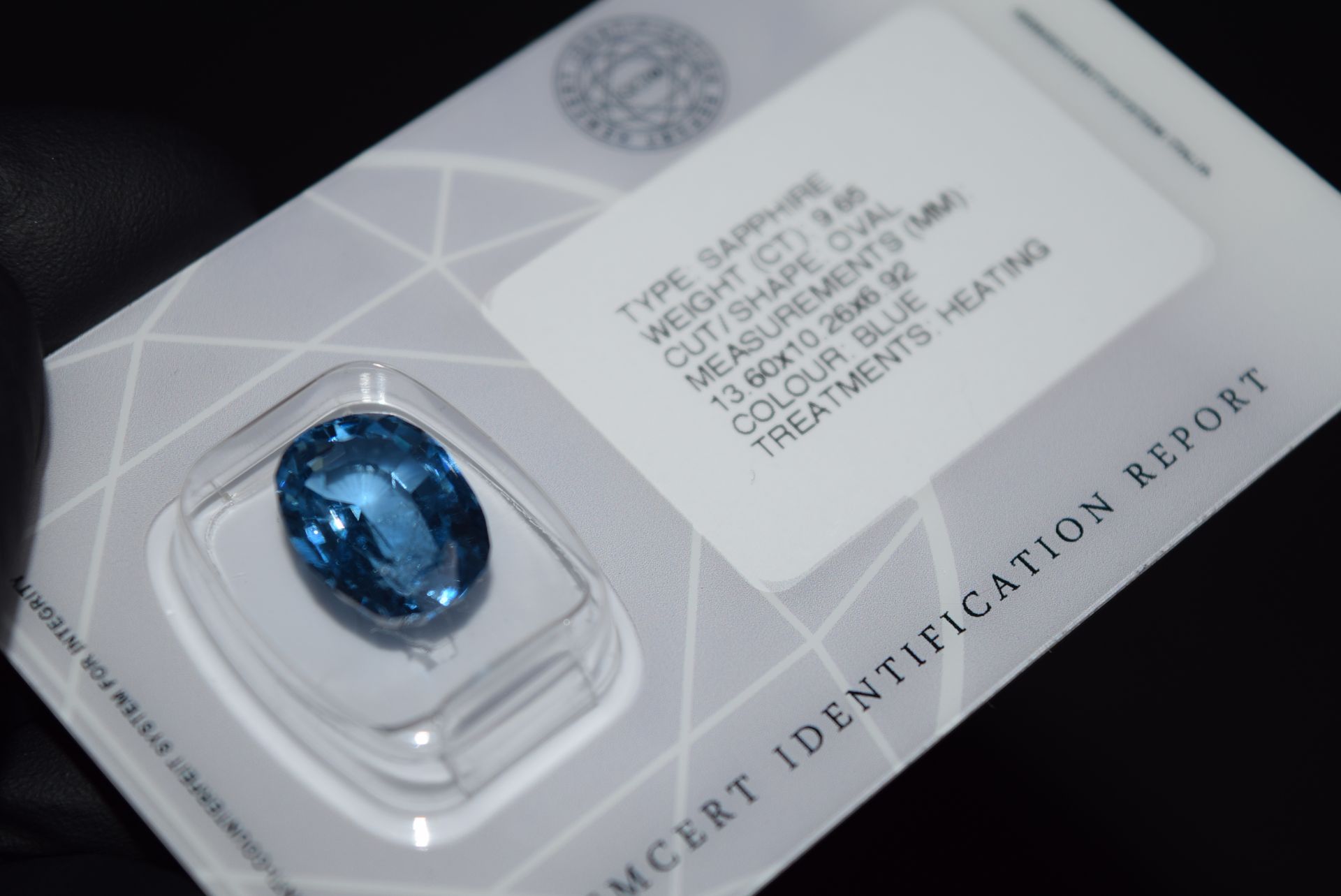 9.65CT BLUE SAPPHIRE - GCIR SEALED