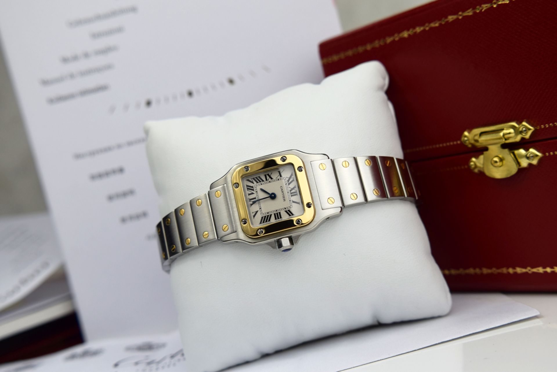 CARTIER SANTOS GALBEE - (W20012C4) - 18K GOLD and STEEL - Image 7 of 10