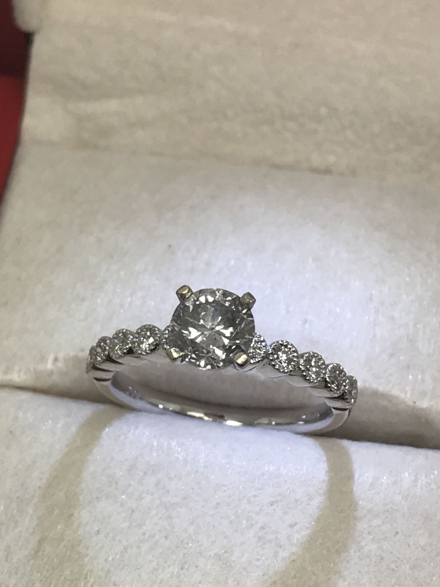 18ct WHITE GOLD 1.14ct DIAMOND RING - Image 2 of 2