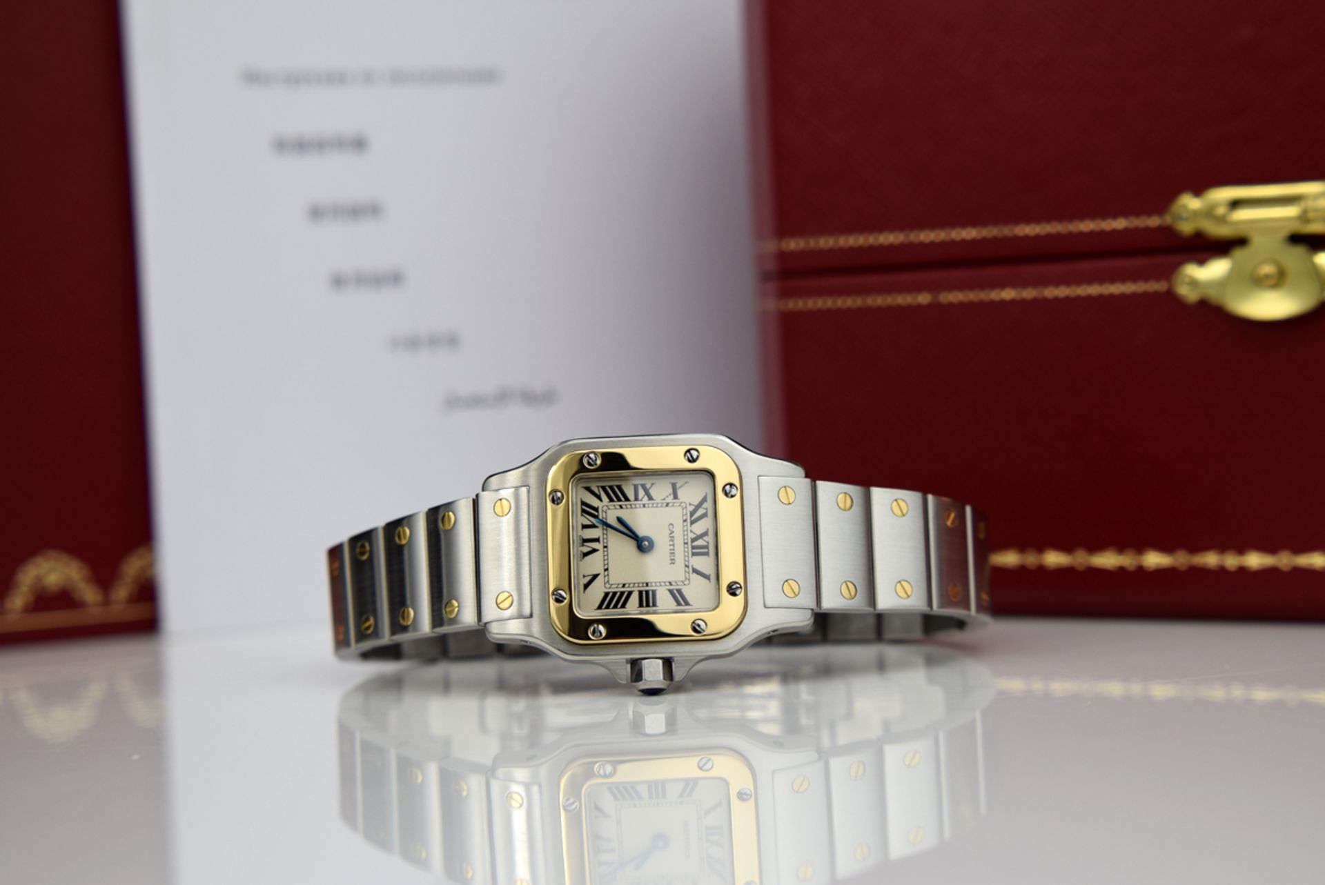 CARTIER SANTOS GALBEE - (W20012C4) - 18K GOLD and STEEL