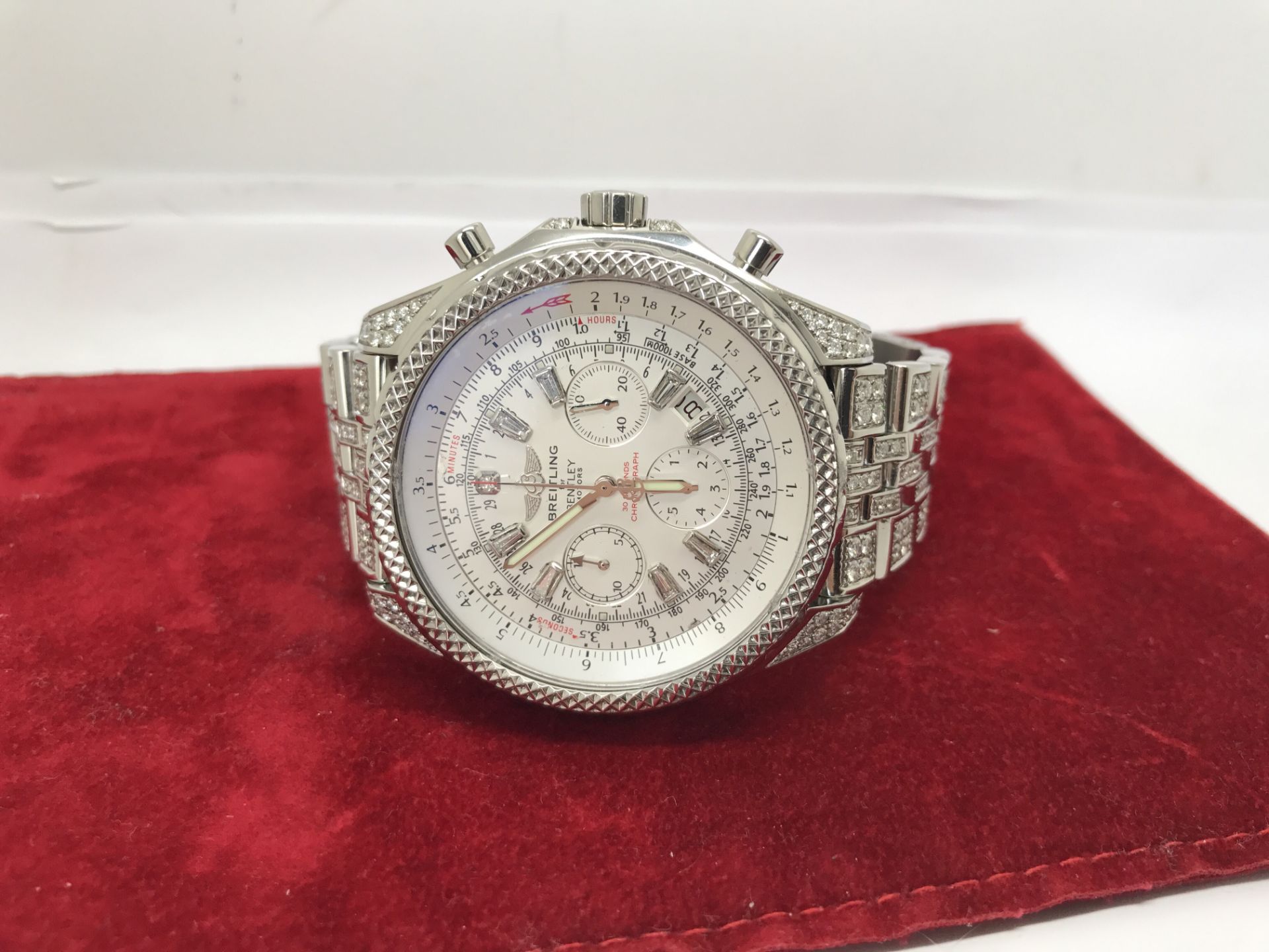 BREITLING FOR BENTLEY DIAMOND SET WATCH + BOX - Image 5 of 19