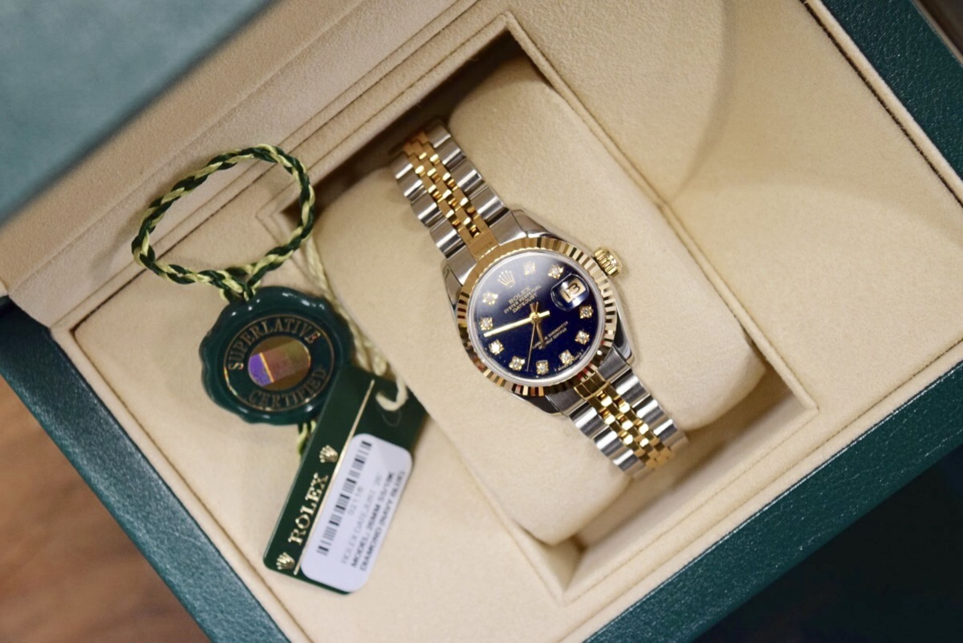 ♥ Gorgeous 18k/ Steel Rolex Lady DateJust - Navy Blue Diamond