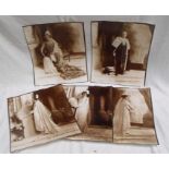 A group of early photographs including a royal figure 26cm x 31cm